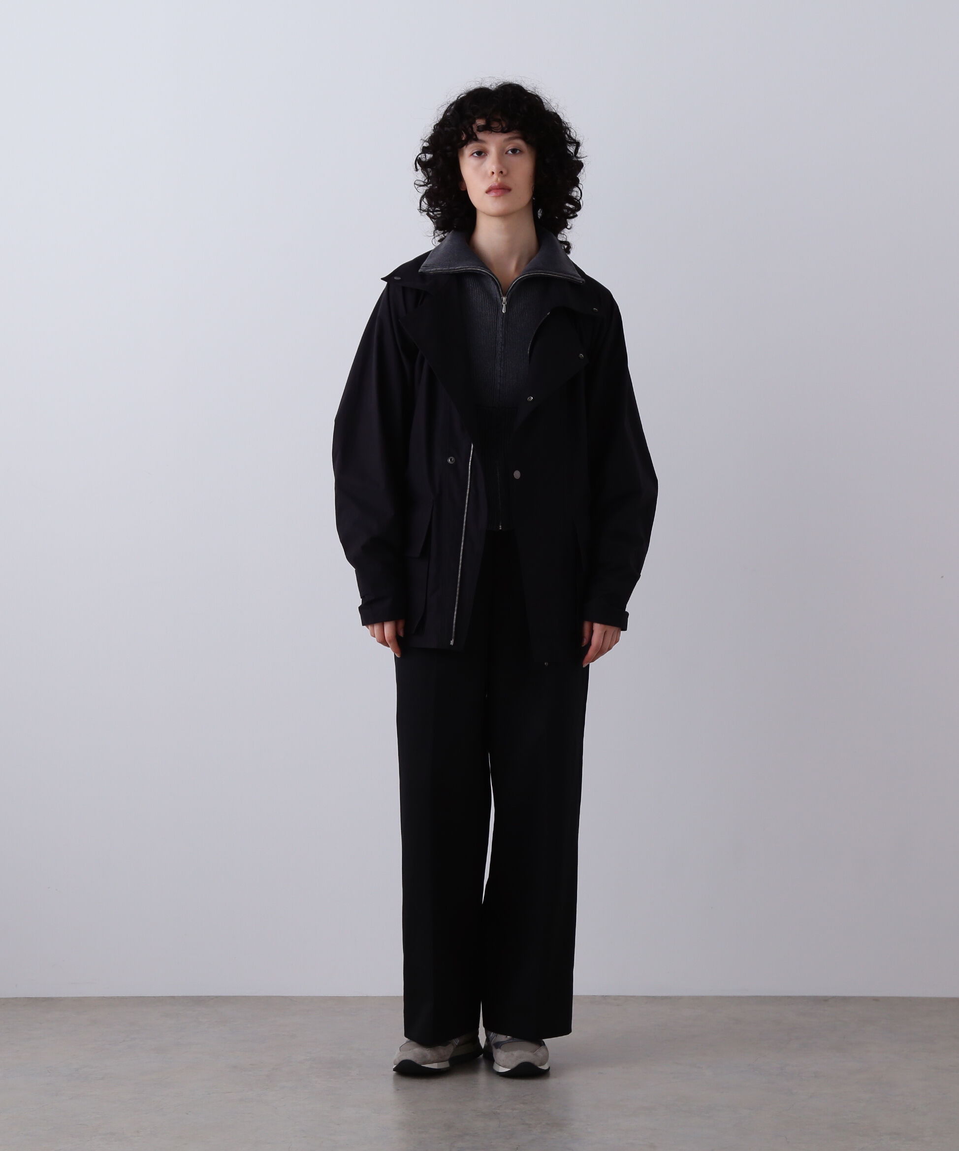 YLEVE 「YLEVE / FADED STONEWASH KNIT ZIP PULLOVER」|ニット・セーター|