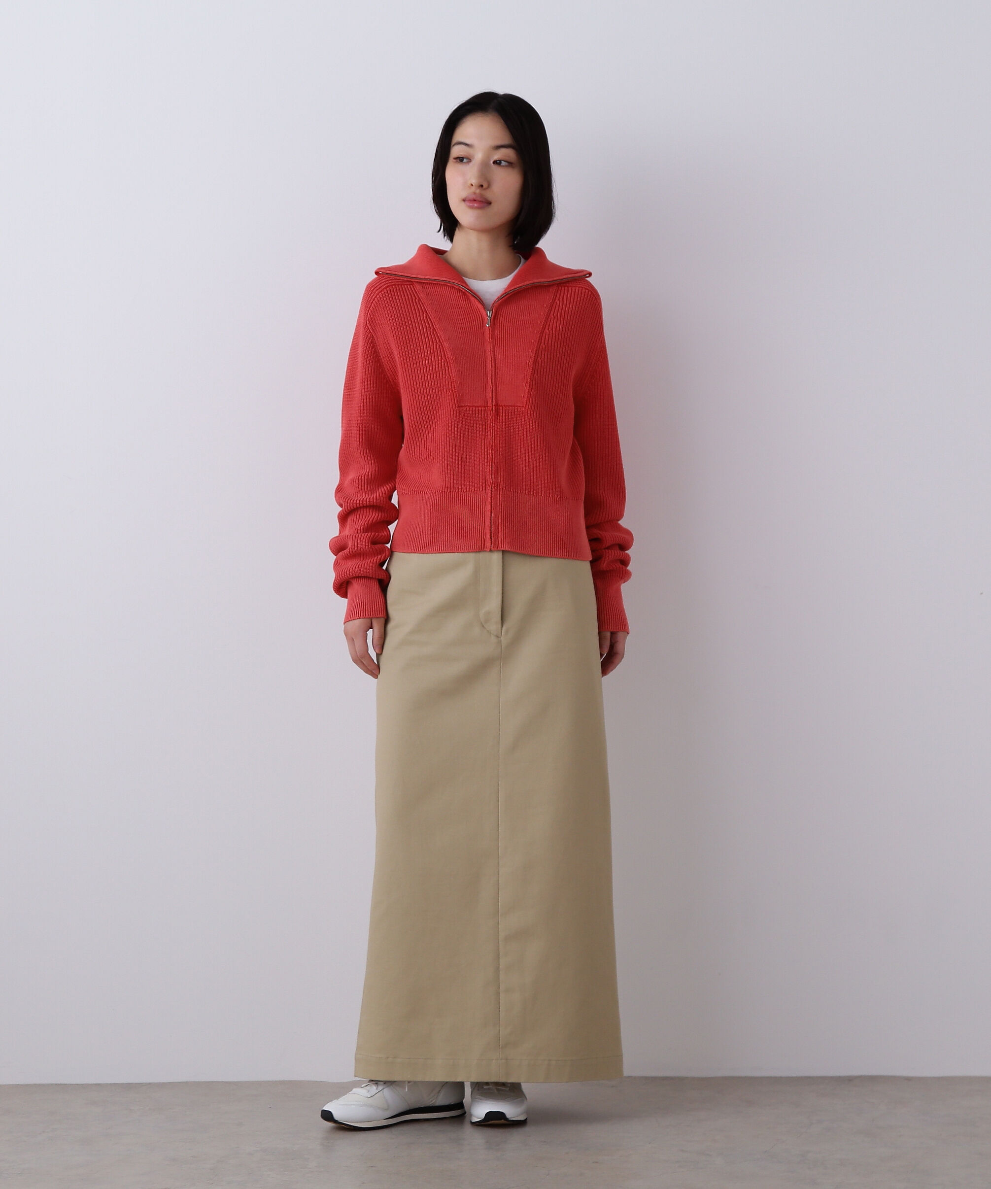 YLEVE 「YLEVE / FADED STONEWASH KNIT ZIP PULLOVER」|ニット・セーター|