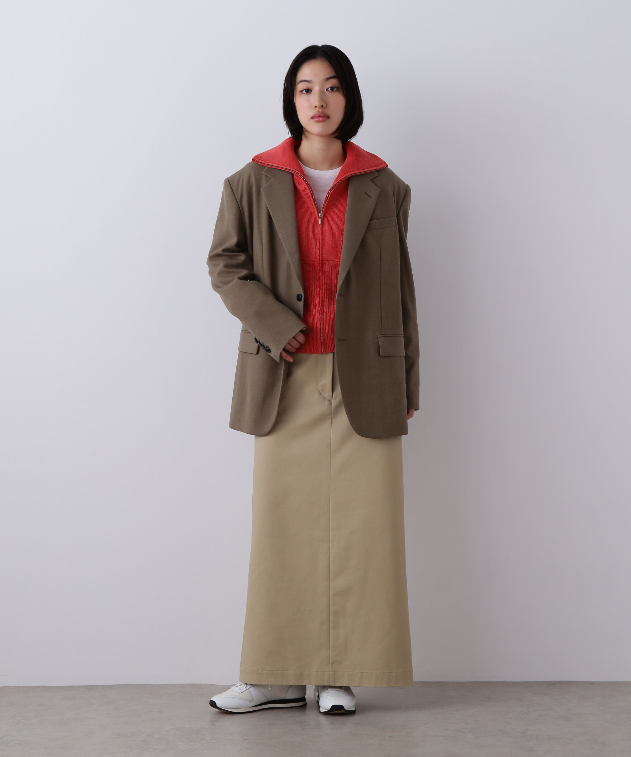 YLEVE 「YLEVE / FADED STONEWASH KNIT ZIP PULLOVER」|ニット・セーター|