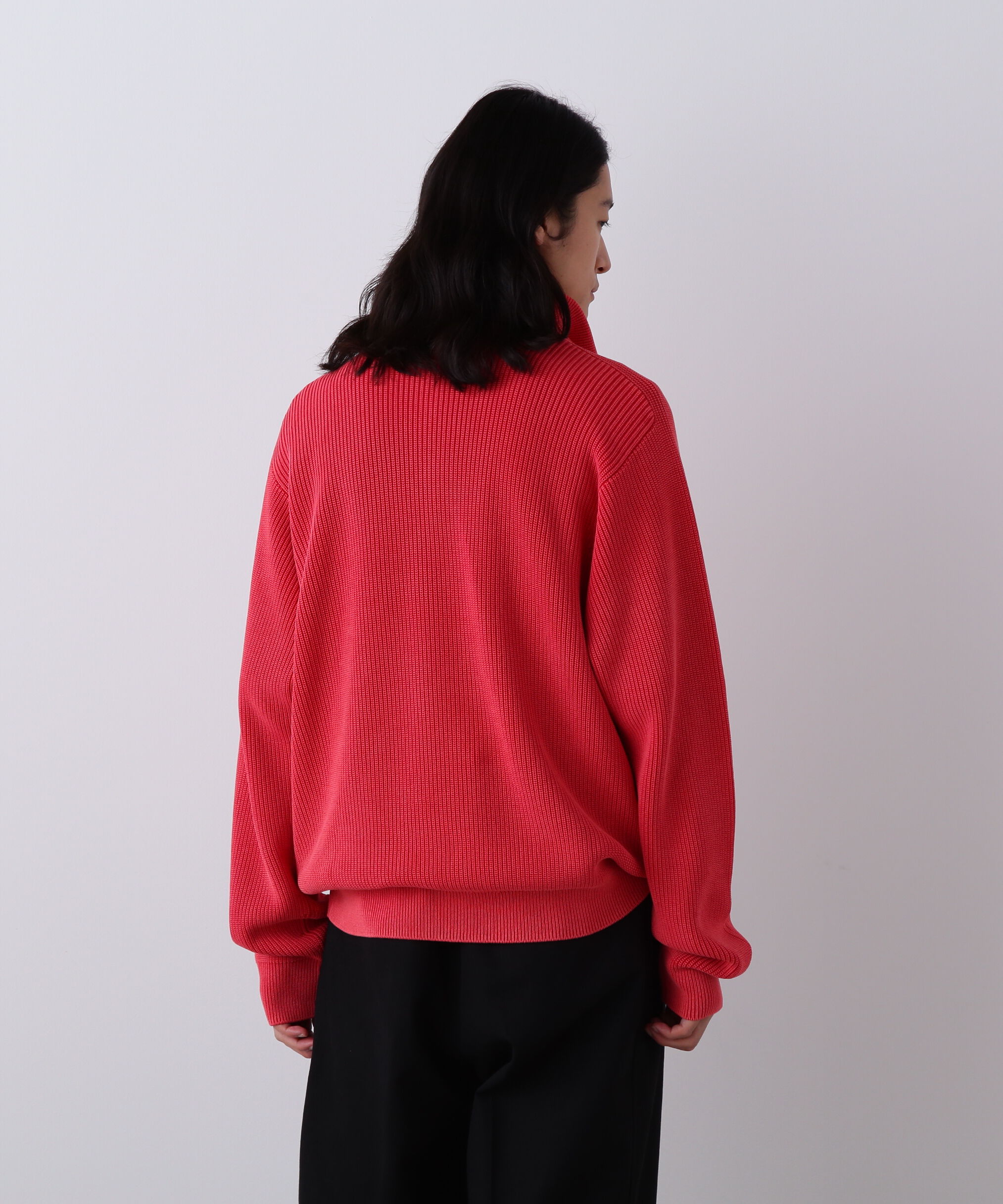 YLEVE 「YLEVE / FADED STONEWASH KNIT ZIP PULLOVER」|ニット・セーター|