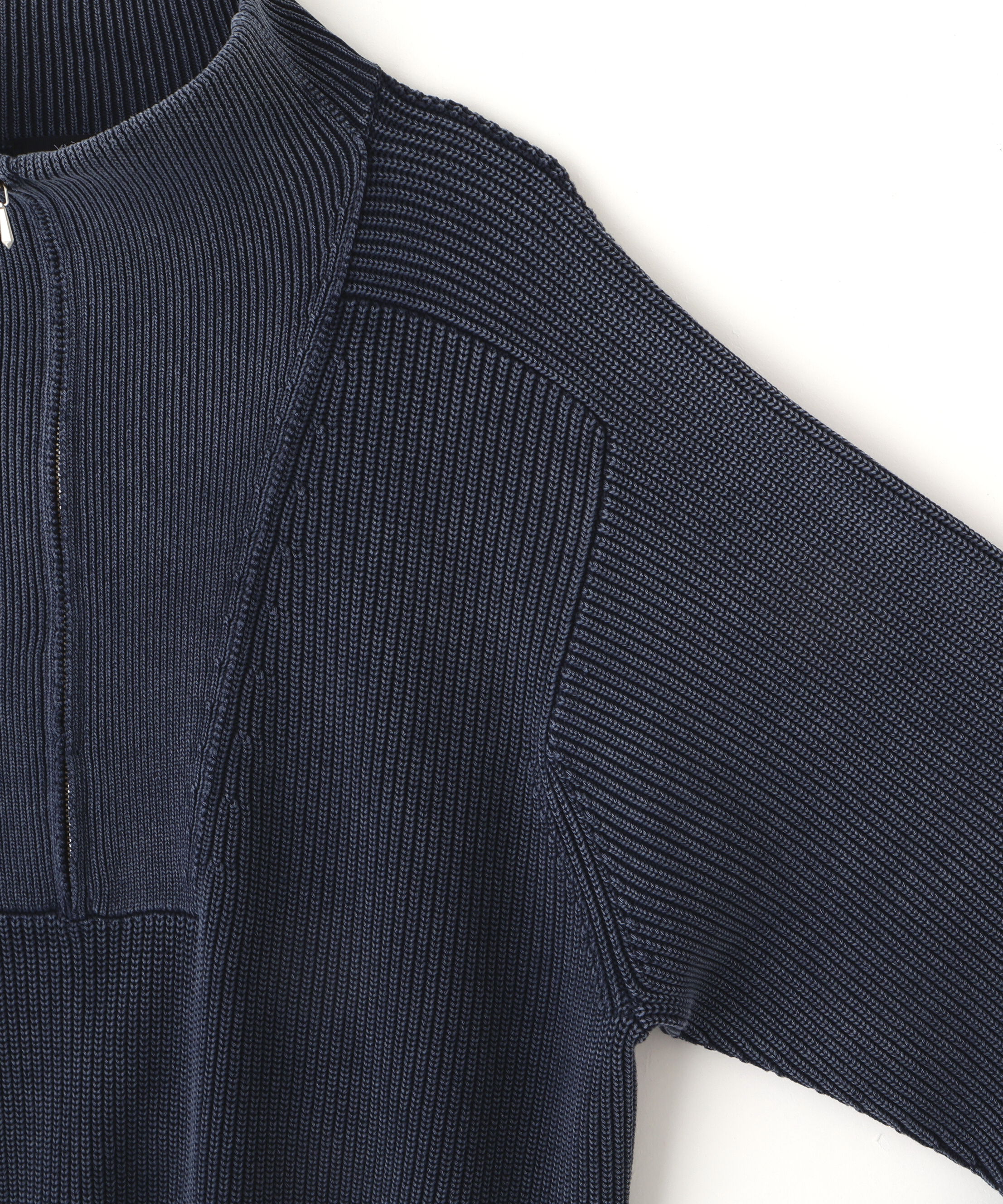 YLEVE 「YLEVE / FADED STONEWASH KNIT ZIP PULLOVER」|ニット・セーター|