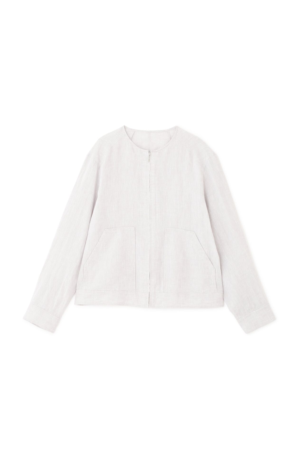  「◆ハードマンリネンノーカラージップブルゾン」|ブルゾン・スタジャン|