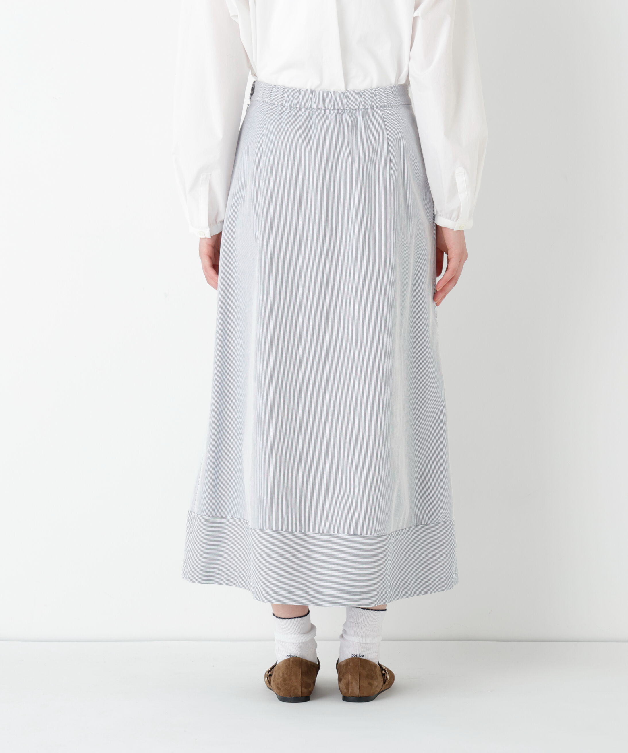  「◆《ウォッシャブル》コードストレッチセミフレアースカート」|スカート|