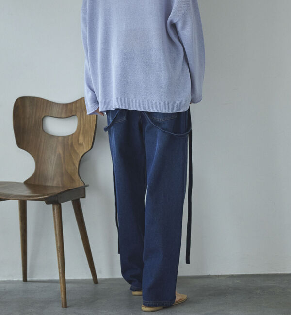 Doux archives「サスペンダー付きストレートデニムパンツ」|デニム|
