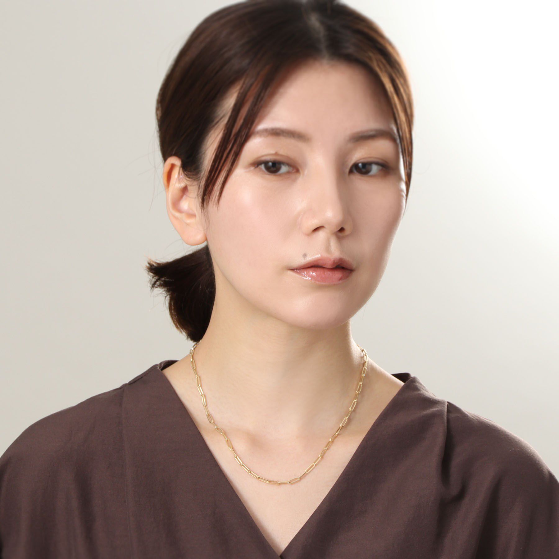 COCOSHNIK「K18中空イタリアングメット ネックレスS」|ネックレス|