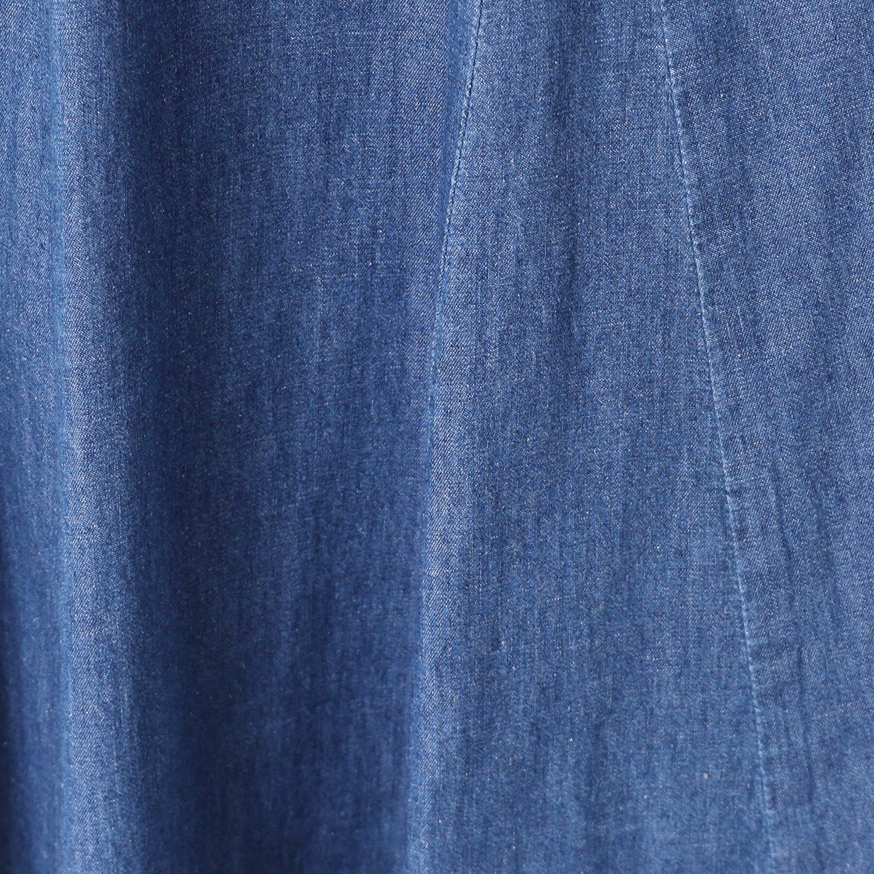 Dessin「【ウエストゴム・洗える】綿麻デニムフレアースカート」|スカート|