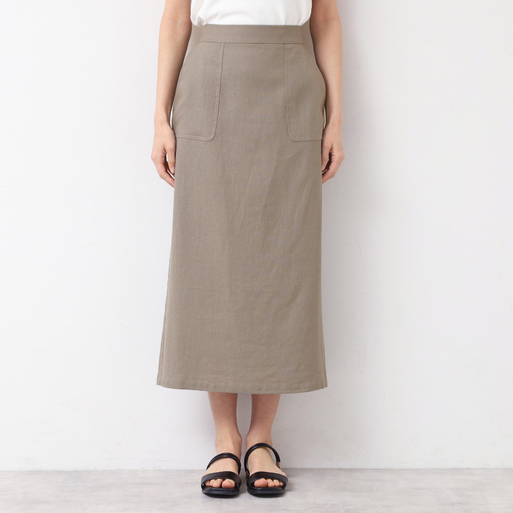 Dessin「【セットアップ可能・洗える】パッチポケット付ストレートスカート」|スカート|