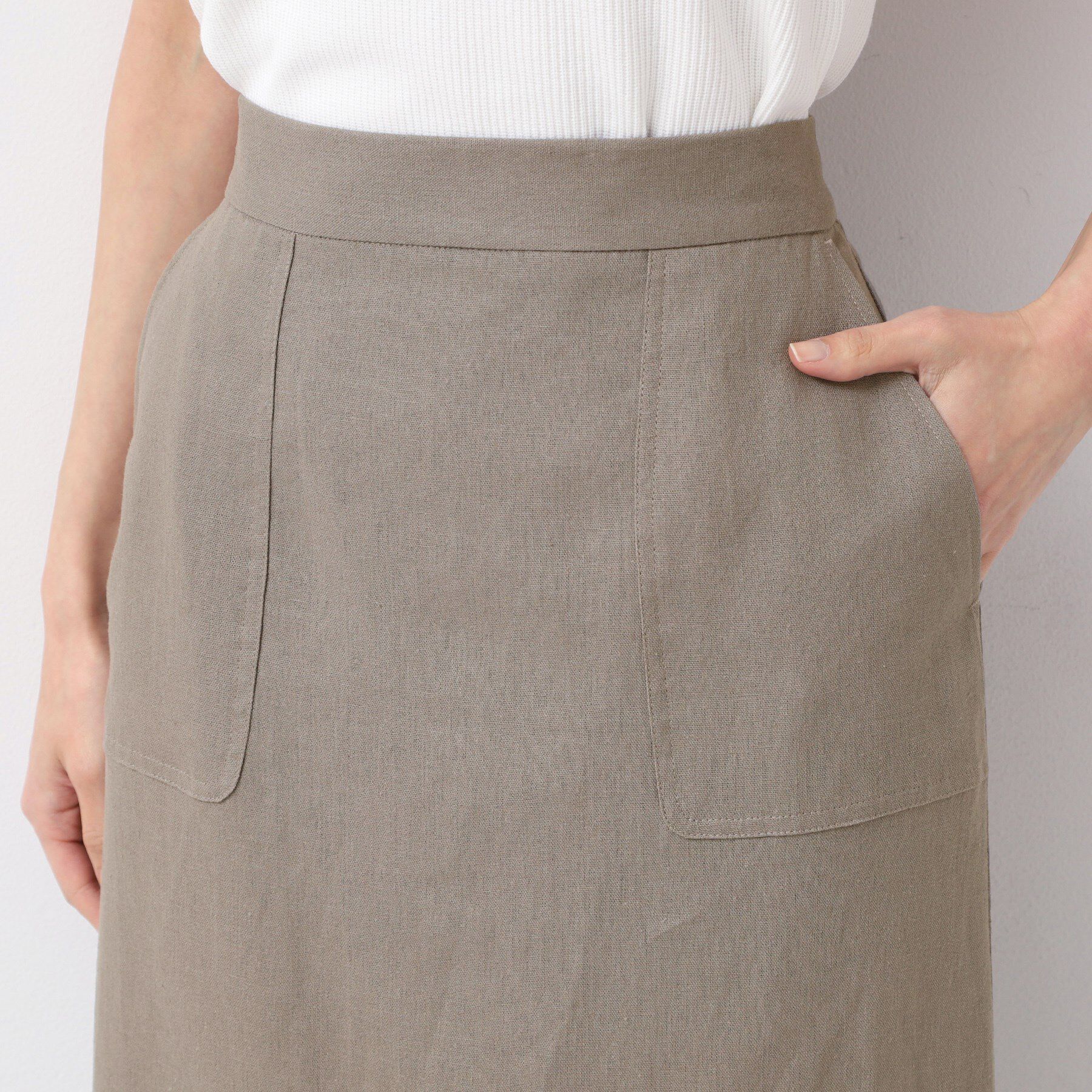 Dessin「【セットアップ可能・洗える】パッチポケット付ストレートスカート」|スカート|