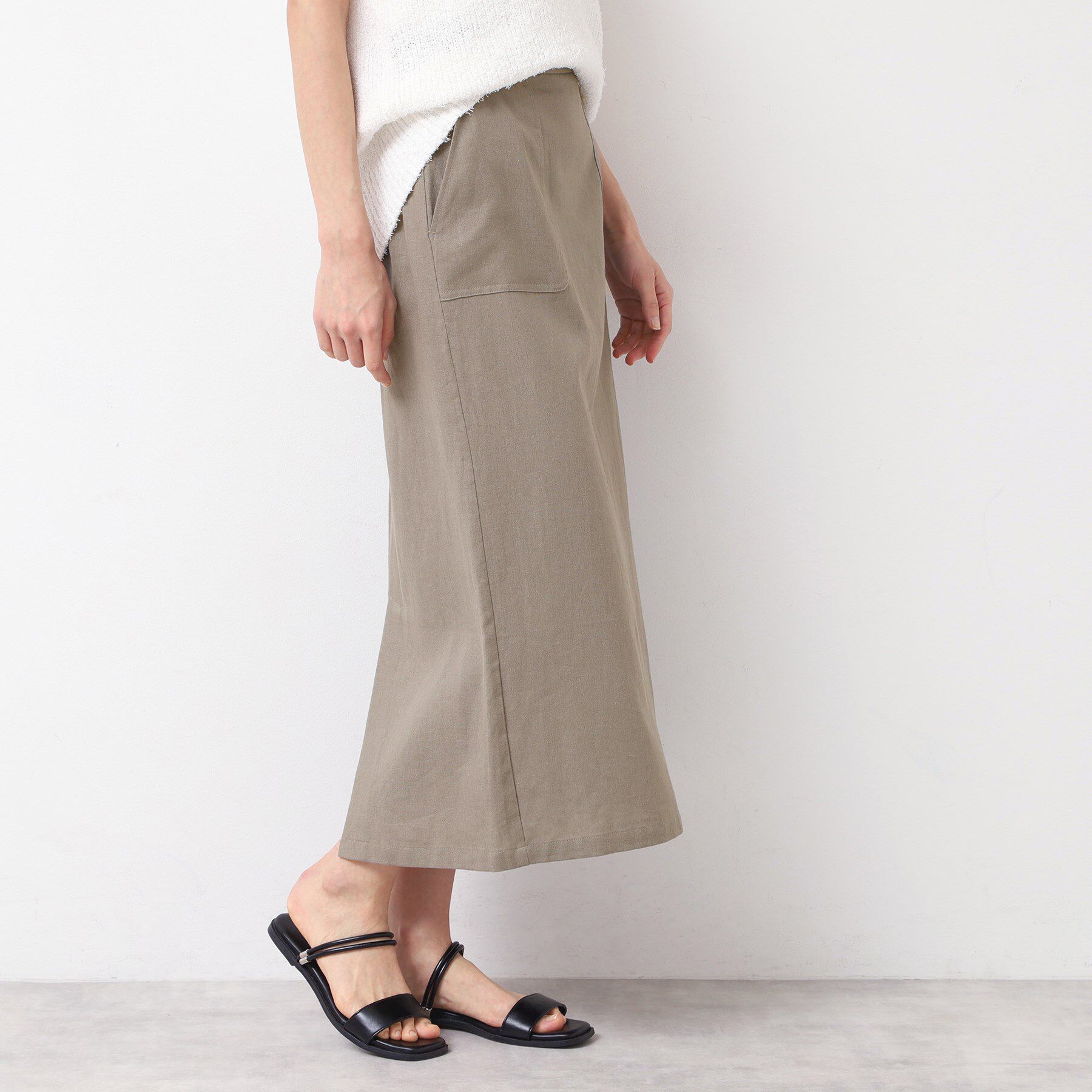 Dessin「【セットアップ可能・洗える】パッチポケット付ストレートスカート」|スカート|