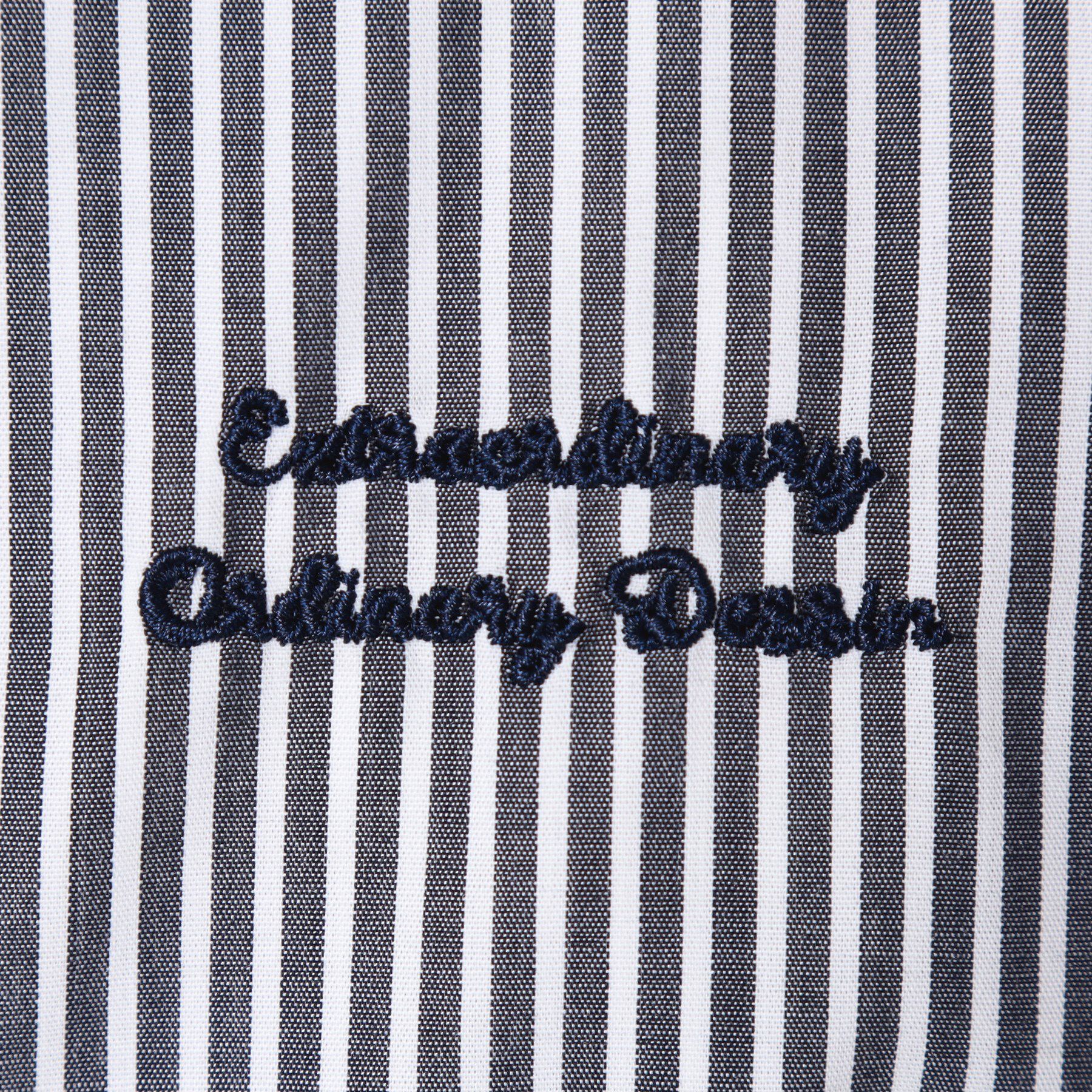 Dessin「【洗える】ロゴ刺繍入りストライプオーバーシャツ」|シャツ・ブラウス|