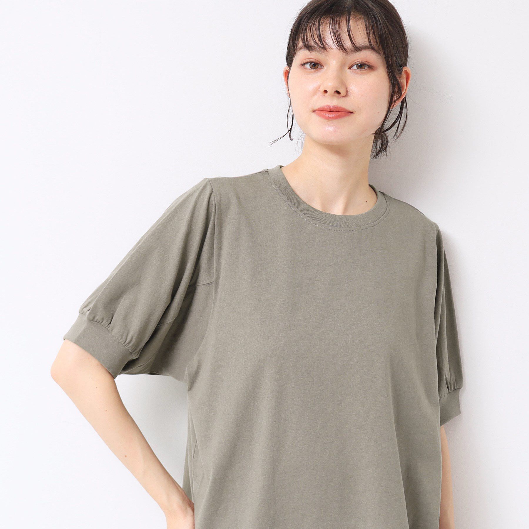 Dessin「【洗える】パフスリーブカットソー（XS～L）」|Tシャツ・カットソー|トープ(054)