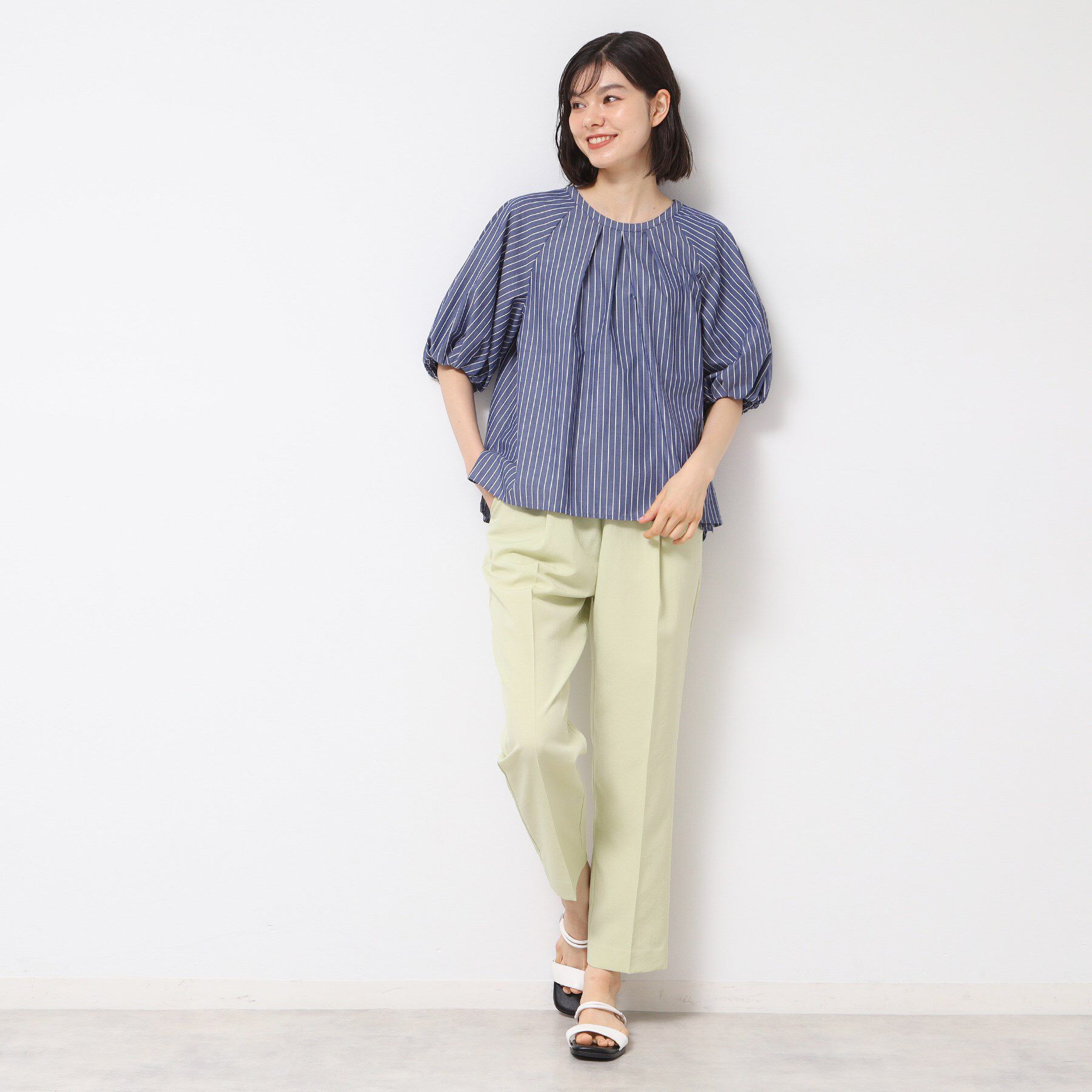 Dessin「【洗える】ギャザー入りバルーンスリーブブラウス」|シャツ・ブラウス|