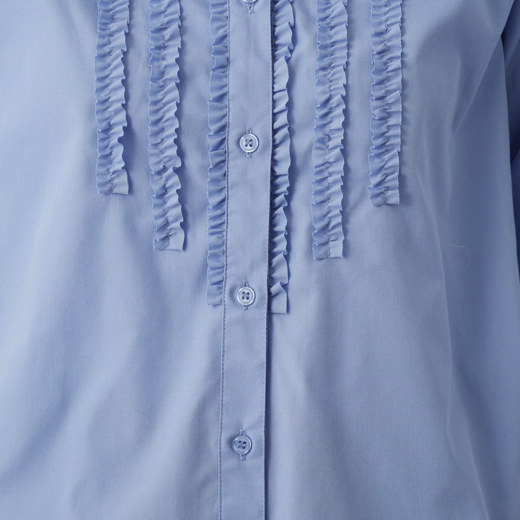 Dessin「【着映え/洗える】フロントフリルネックブラウス」|シャツ・ブラウス|