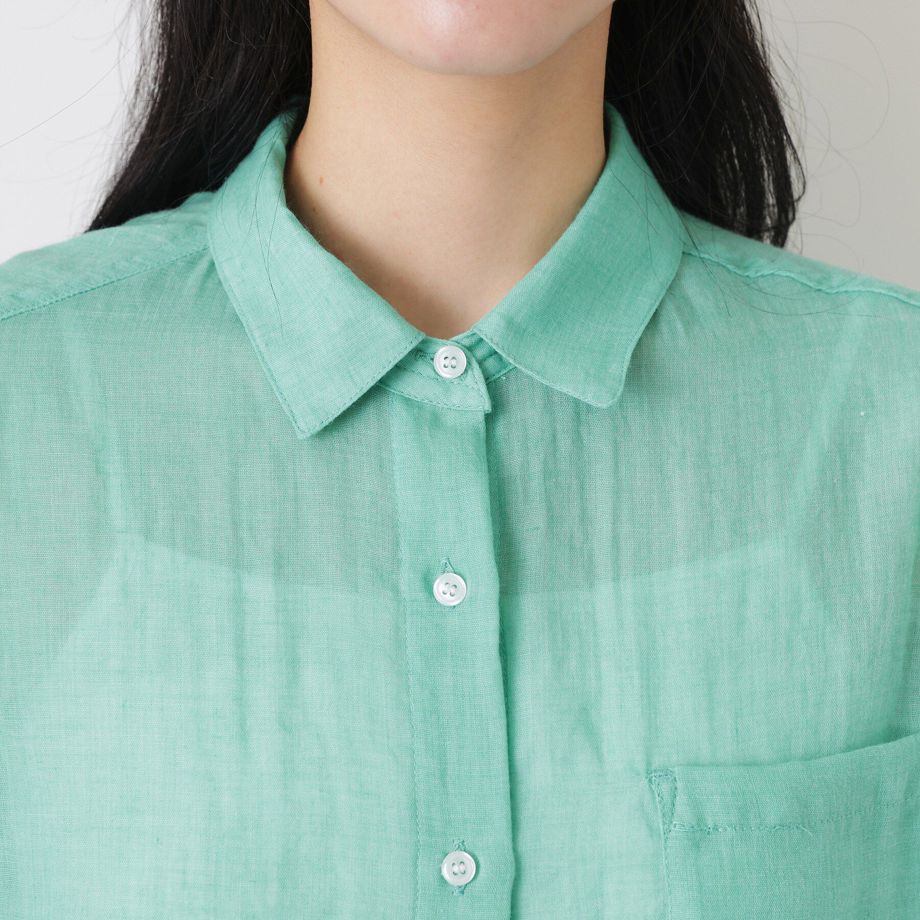 Dessin「【洗える】シアーカラーシャツ」|シャツ・ブラウス|