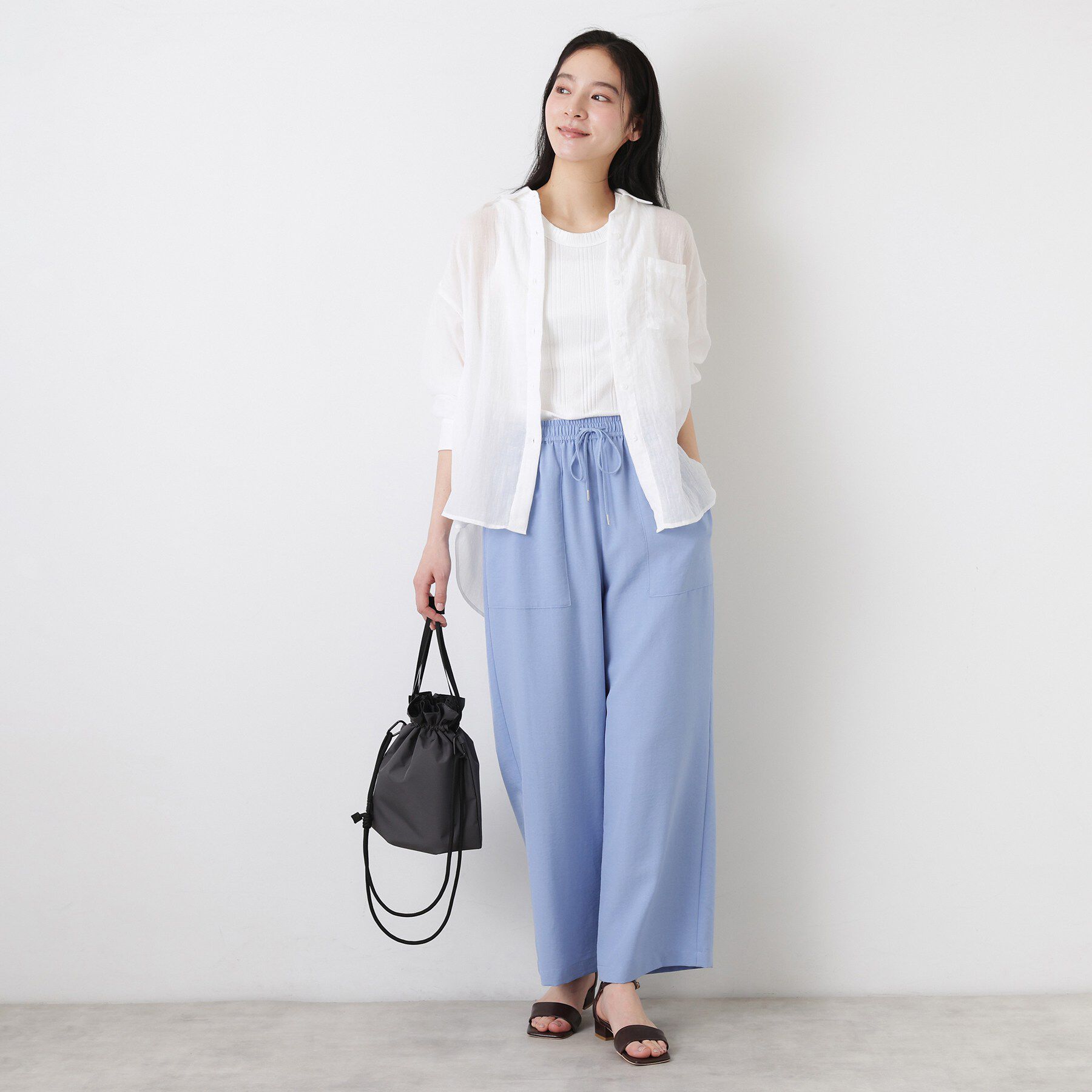 Dessin「【洗える】シアーカラーシャツ」|シャツ・ブラウス|