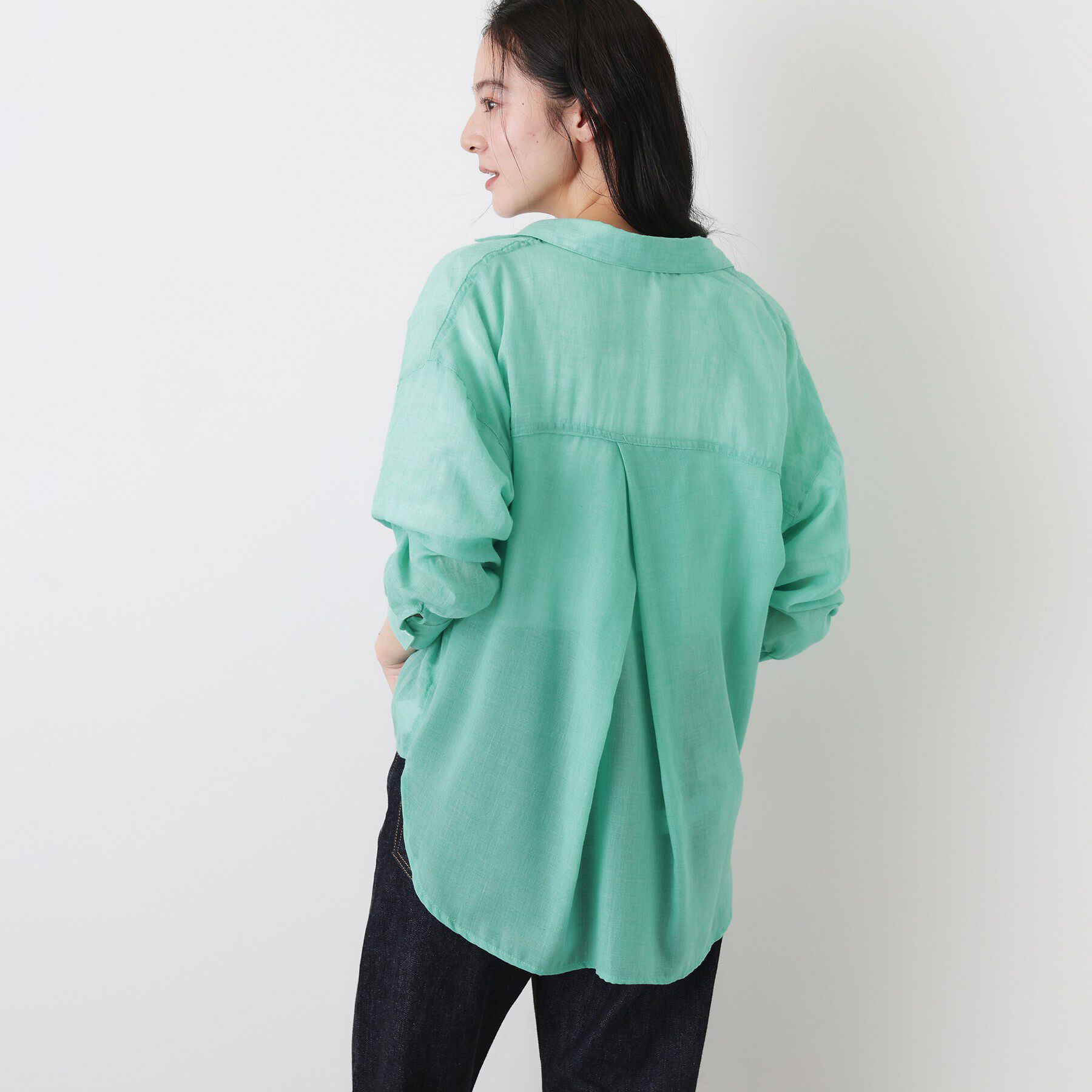 Dessin「【洗える】シアーカラーシャツ」|シャツ・ブラウス|