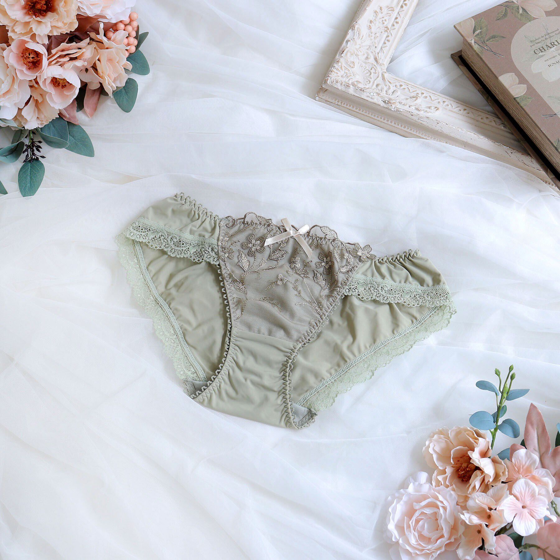 Risa Magli「ボーナ ノーマルショーツ」|インナー|カーキ(027)