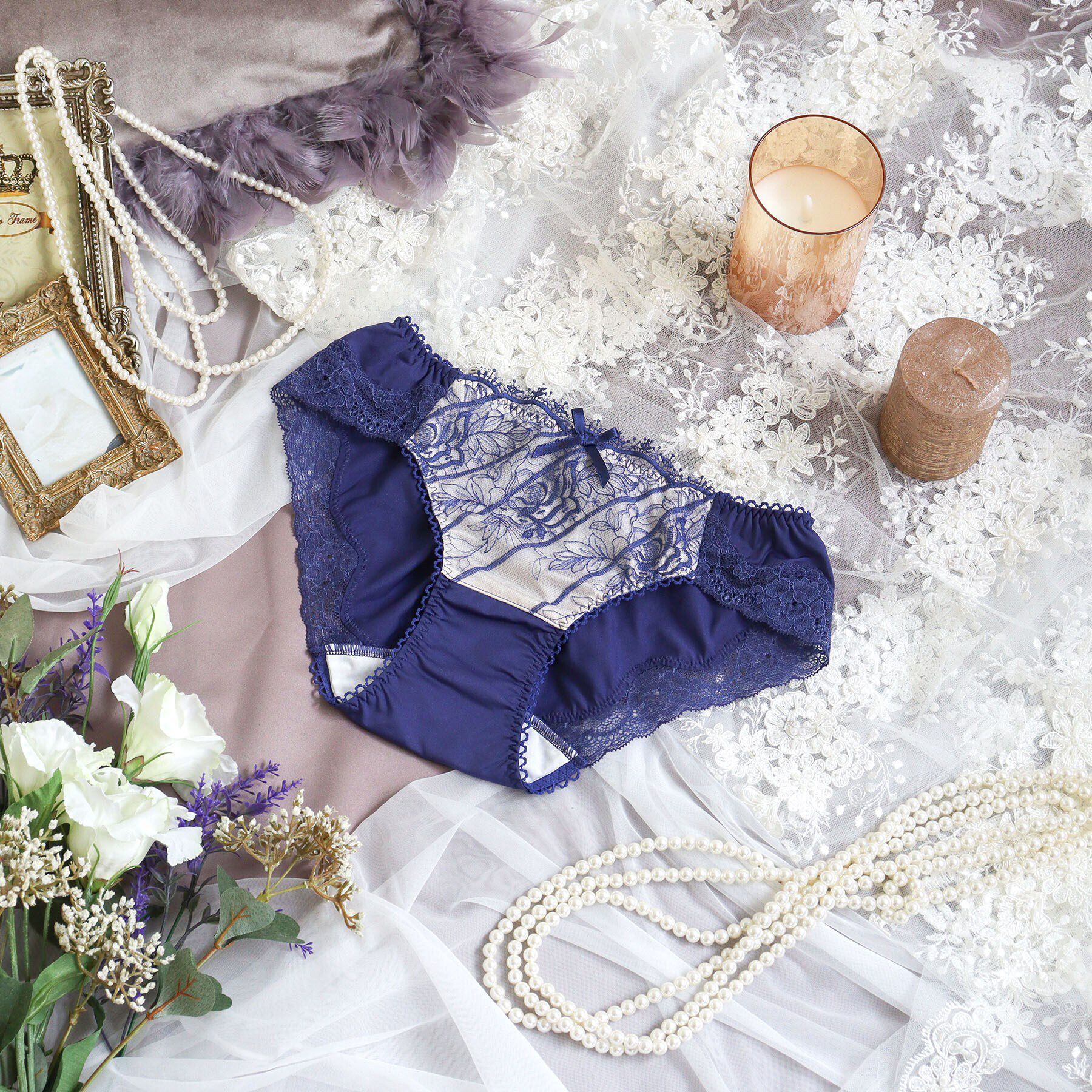 Risa Magli「ジョセリン サニタリーショーツ」|インナー|ブルー(092)