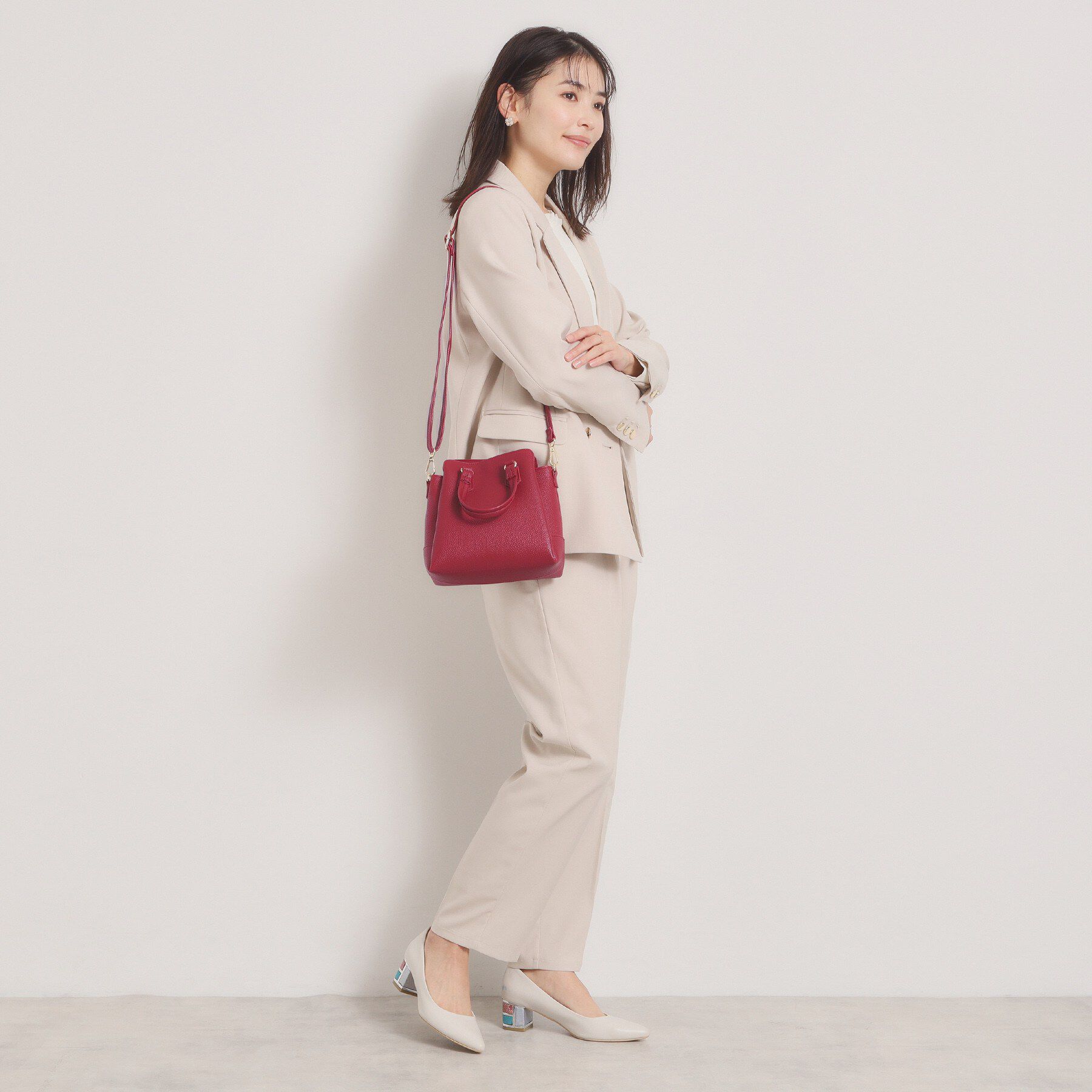 ITS&rsquo;DEMO「＜楽もち＞軽量PU三層2WAYトート」|ハンドバッグ|