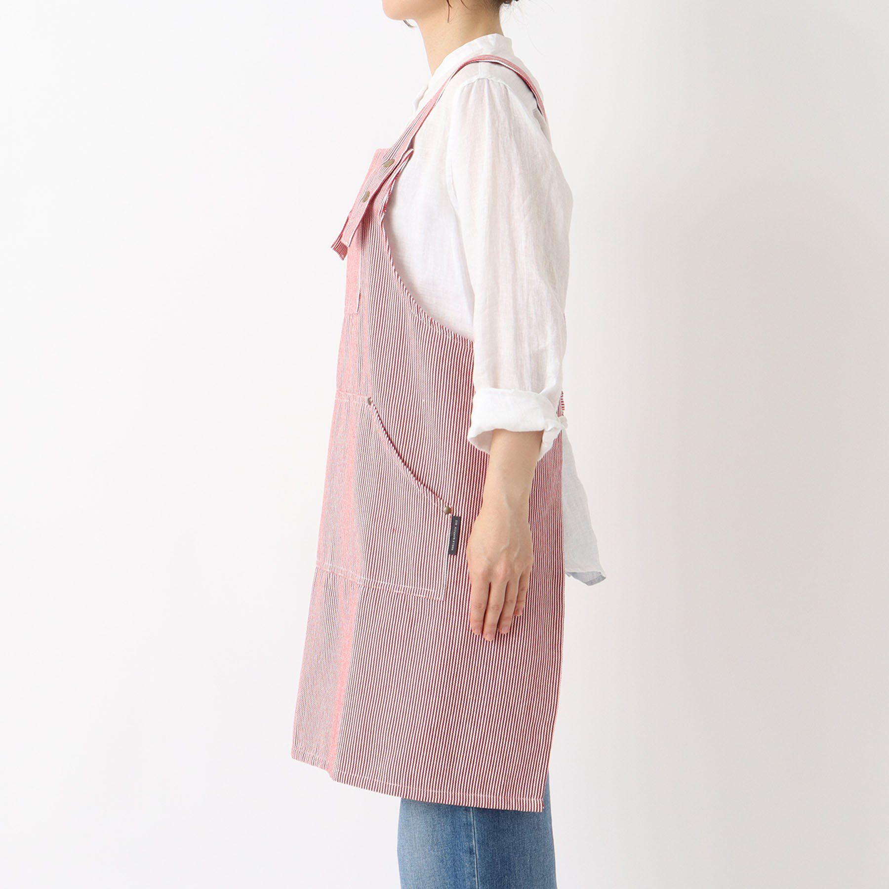212 KITCHEN STORE「ヒッコリーストライプエプロン M RD ＜212Kオリジナル＞」|食器・キッチングッズ|