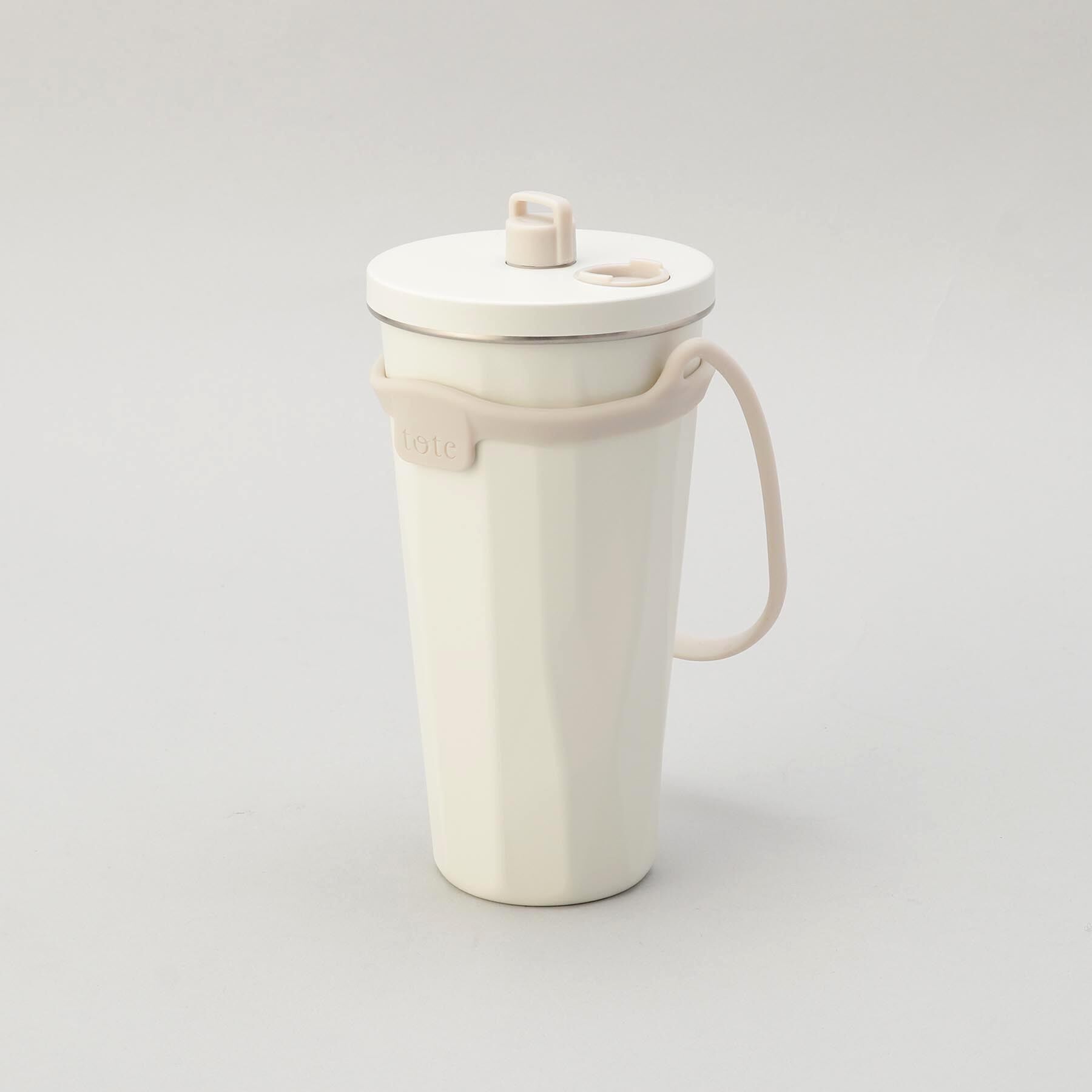 212 KITCHEN STORE「トート ストロー付2wayタンブラー470ml WH」|食器・キッチングッズ|
