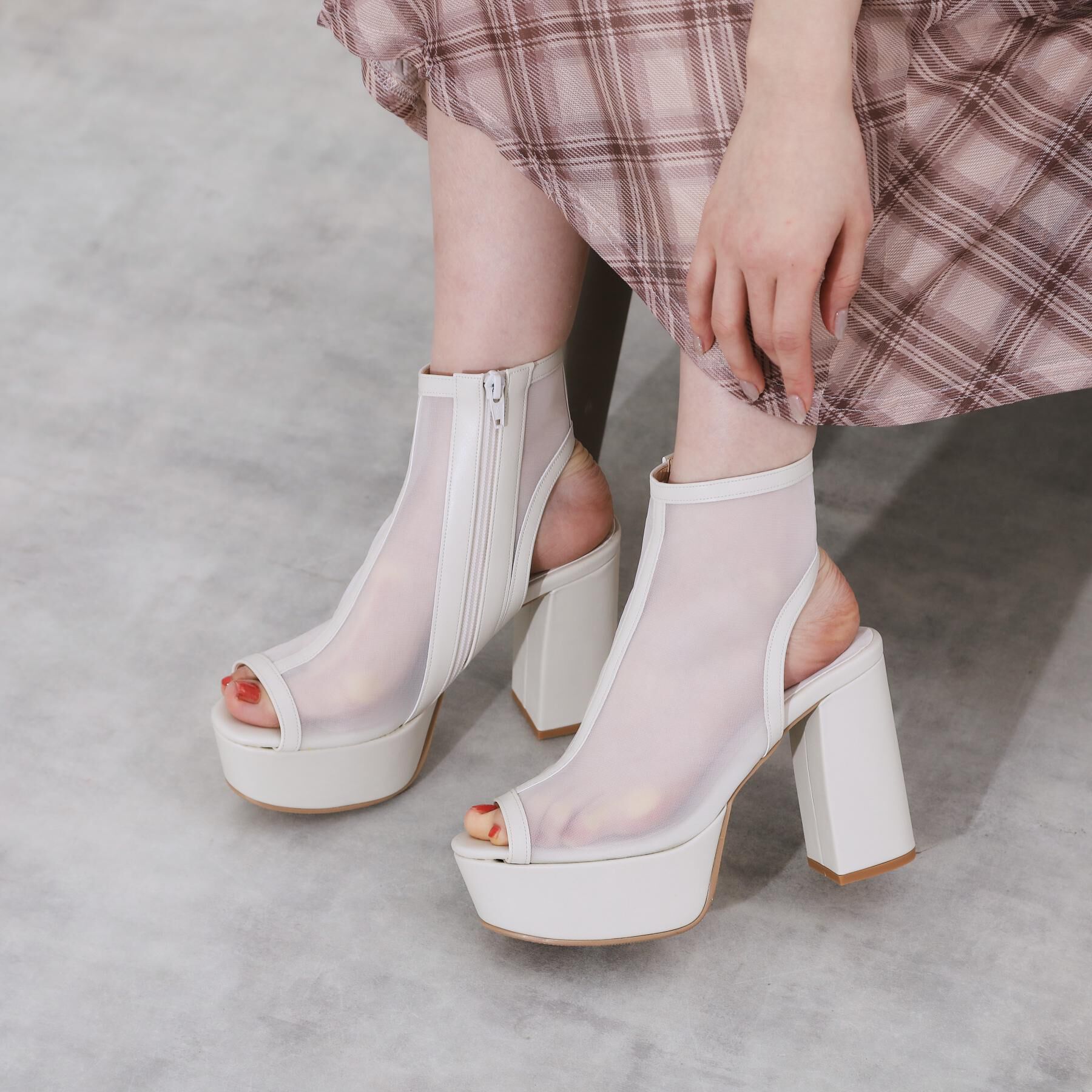 ESPERANZA「厚底ラク盛りブーツヒールサンダル」|ショートブーツ|