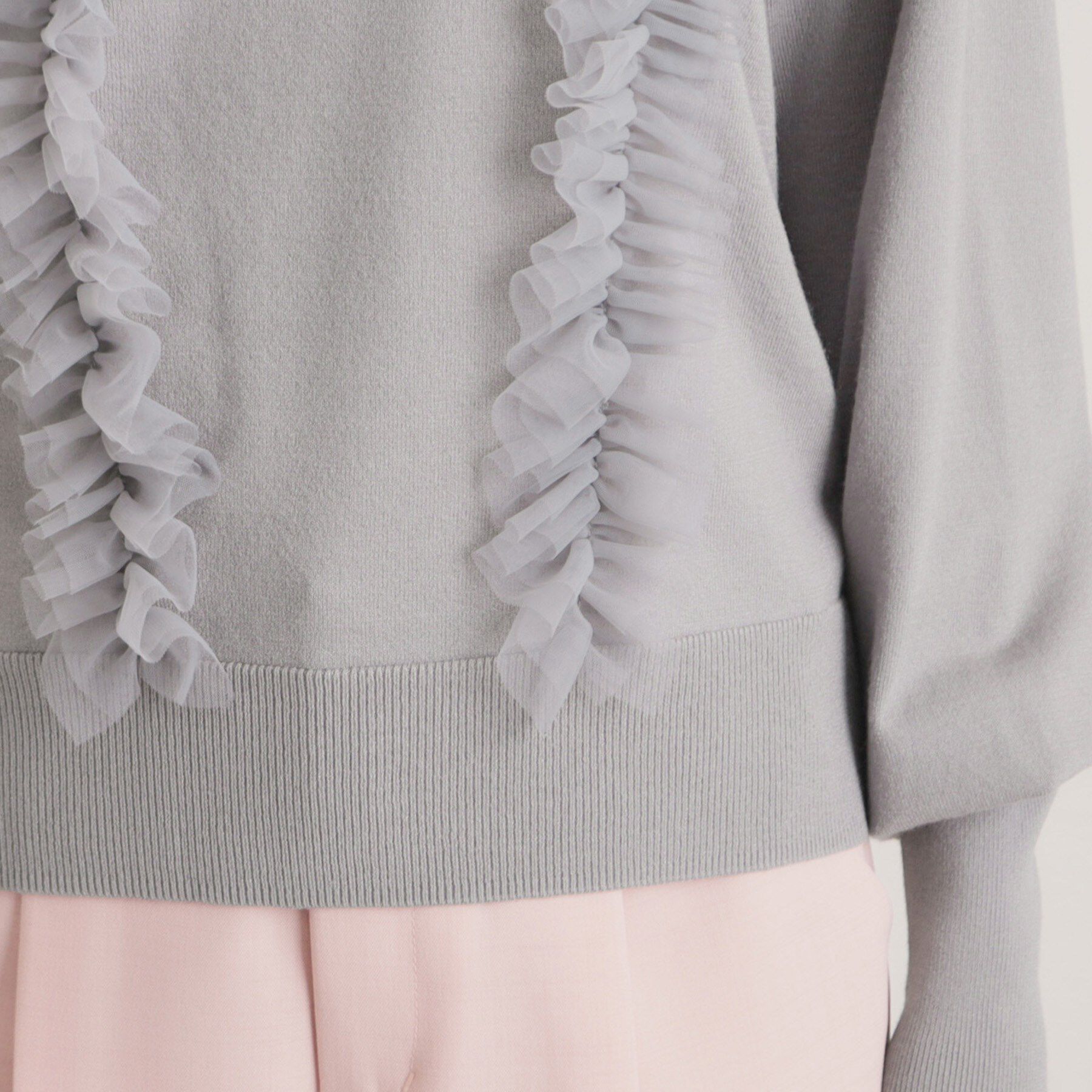 SunaUna「【大人フェミニン】前後チュールニット」|ニット・セーター|