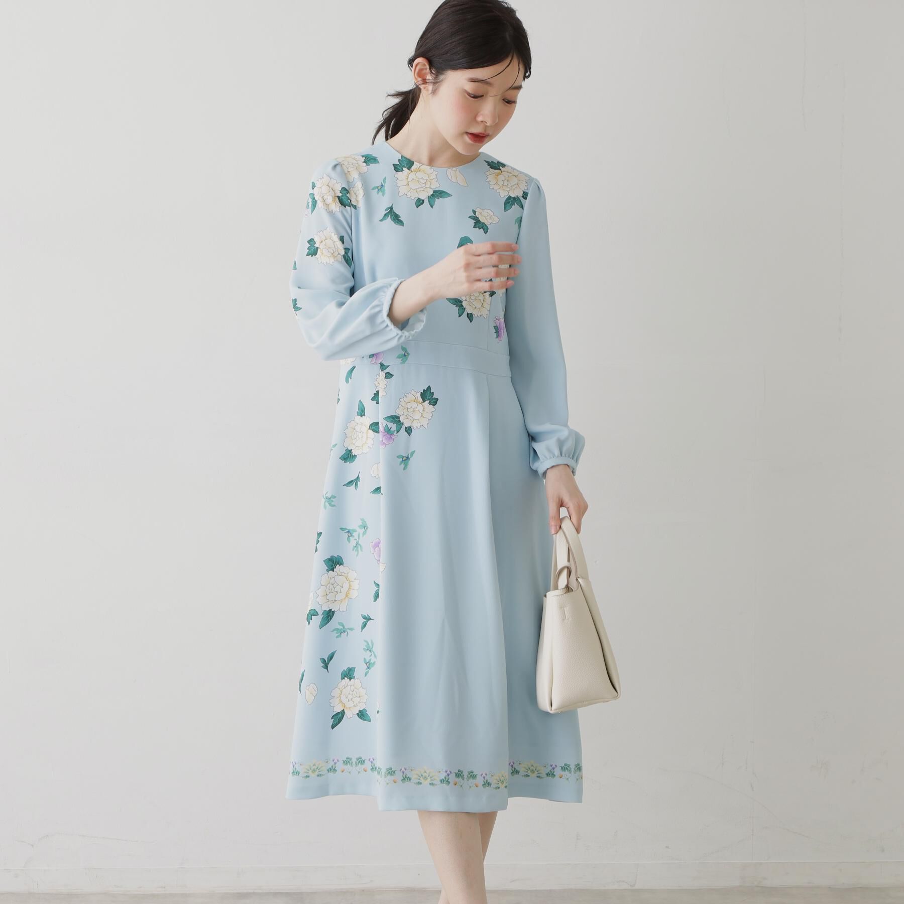 SunaUna「【co creation and yours／SS～L】オリエンタルプリントワンピース」|ワンピース|