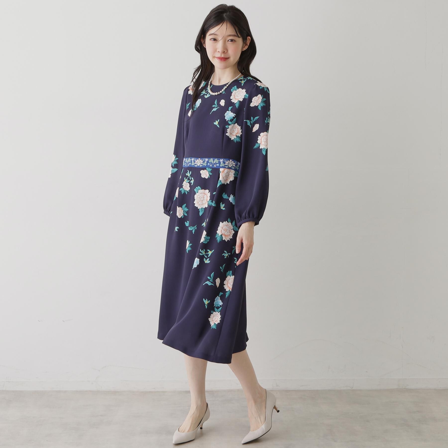 SunaUna「【co creation and yours／SS～L】オリエンタルプリントワンピース」|ワンピース|