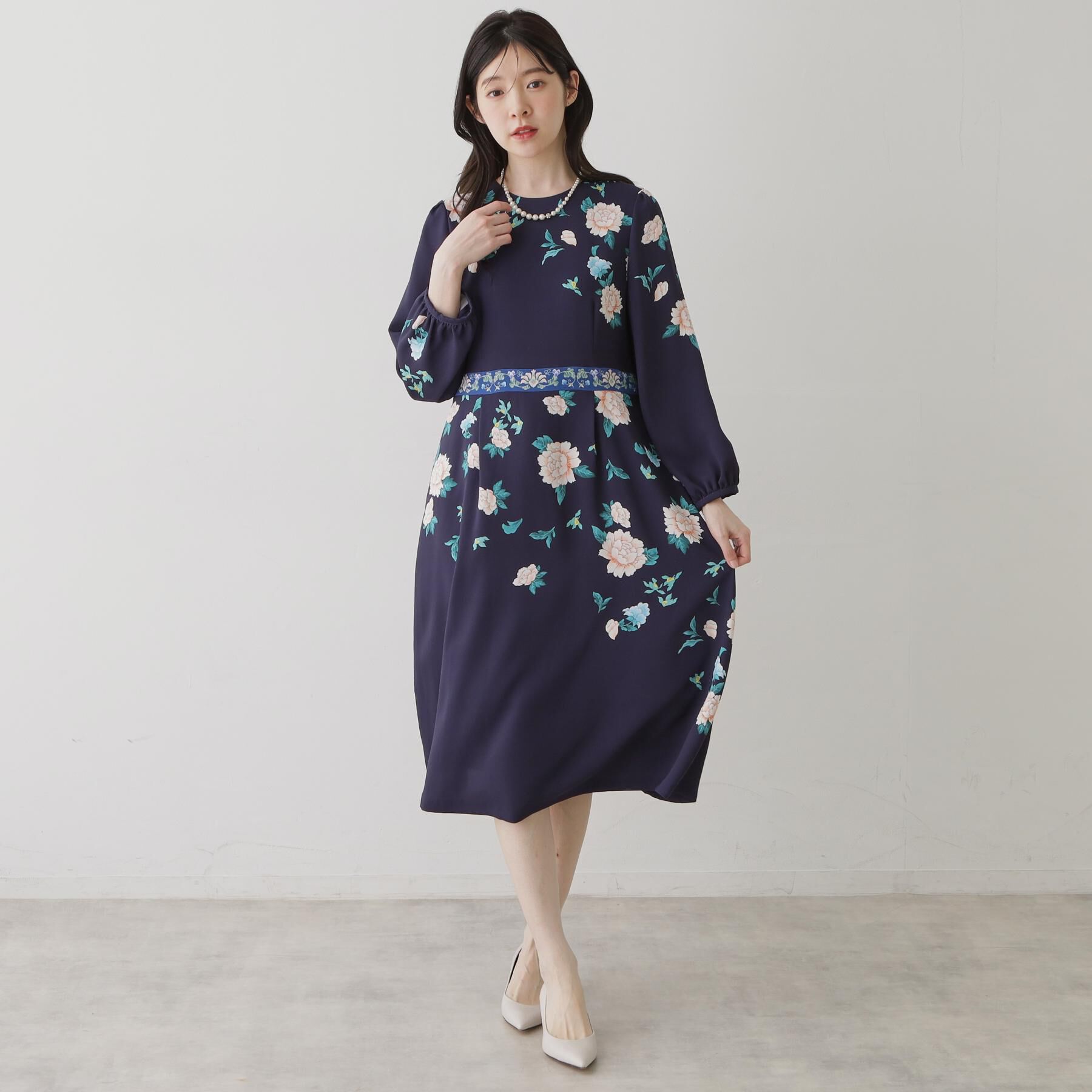 SunaUna「【co creation and yours／SS～L】オリエンタルプリントワンピース」|ワンピース|