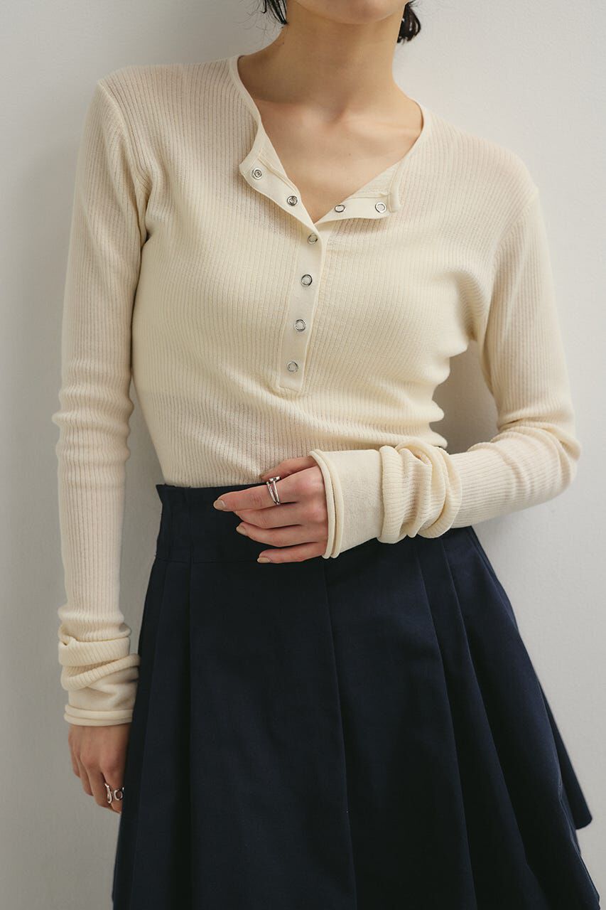 STYLEMIXER「ヘンリーネックシアーニット」|ニット・セーター|