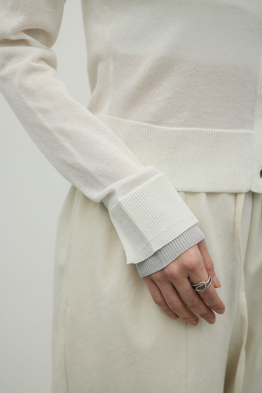 STYLEMIXER「バイカラーニットカーデ」|ニット・セーター|