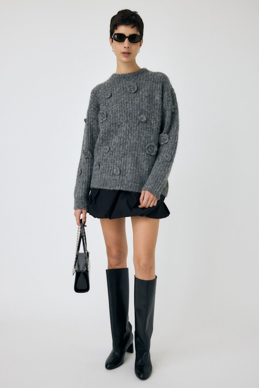 MOUSSY「FLORAL MOTIF OVER セーター」|ニット・セーター|