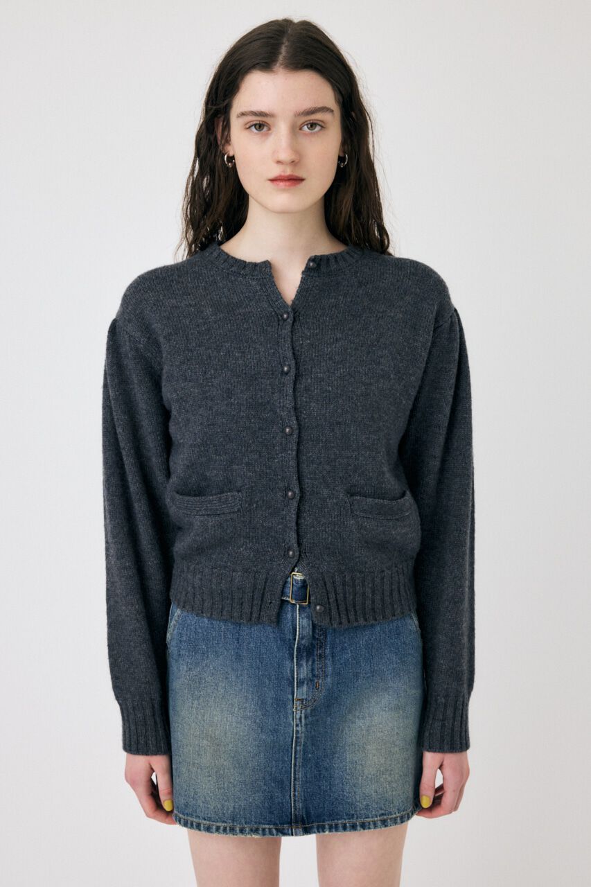 MOUSSY「BUTTON UP ニットカーディガン」|カーディガン|