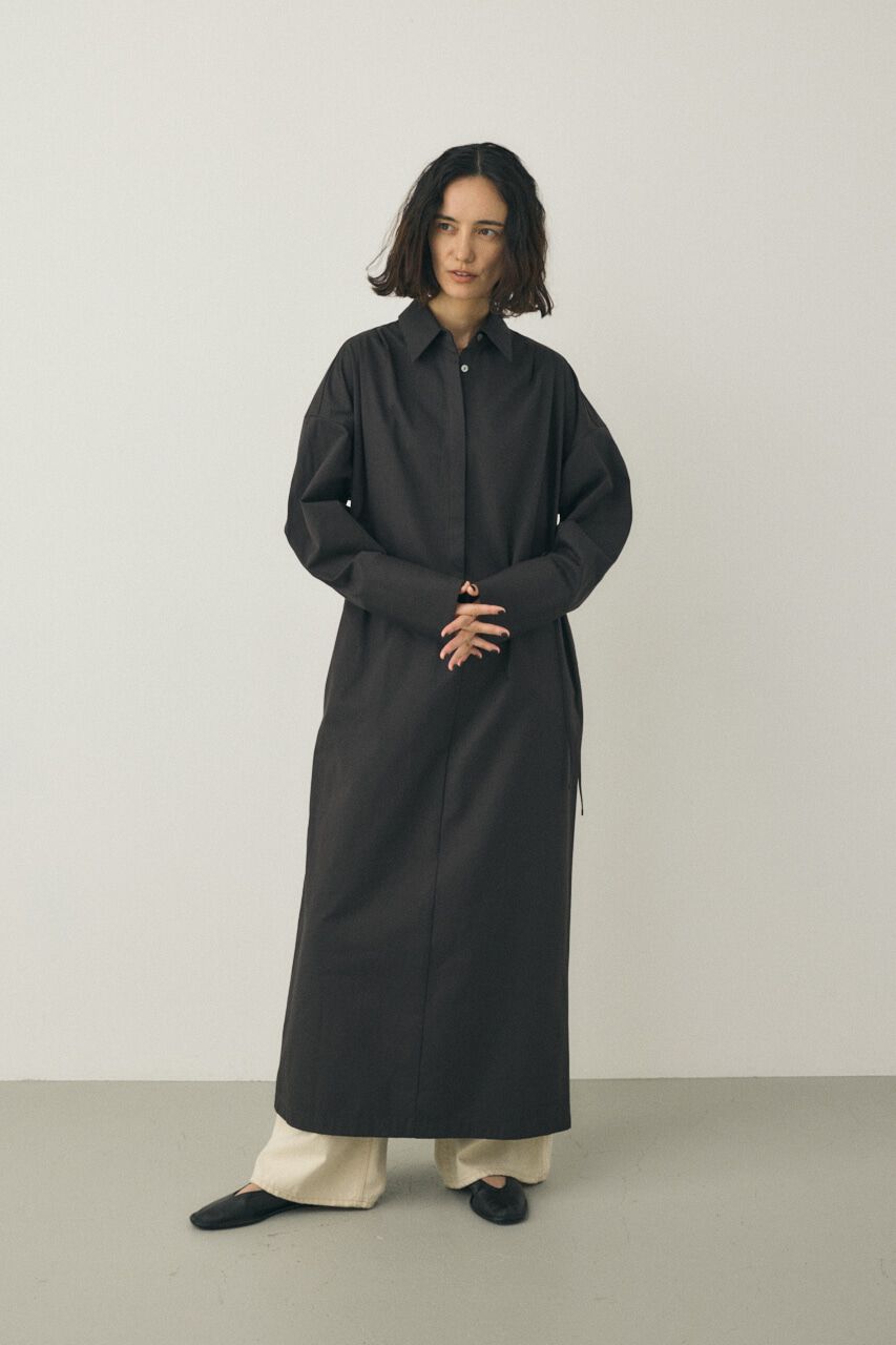 MOUSSY「シャツワンピース　オーガニックコットン&times;リサイクルポリエステル混」|ワンピース|BLK