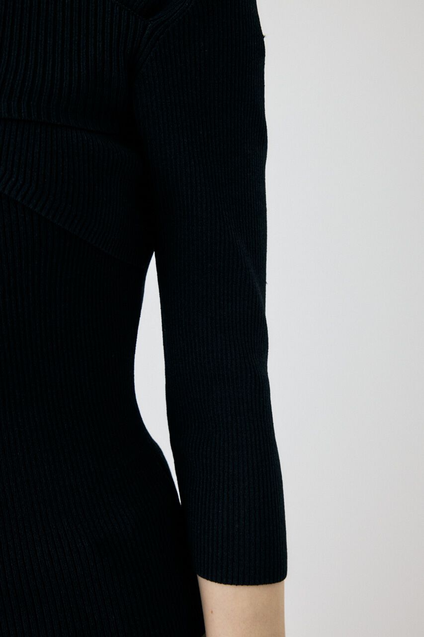 MOUSSY「CROSS OFF SHOULDER ニットトップス」|ニット・セーター|