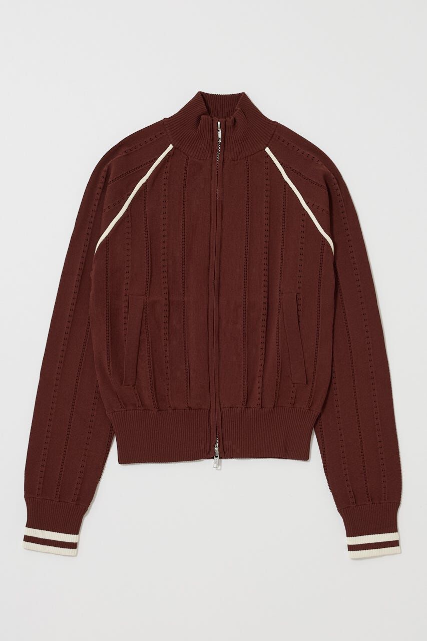 MOUSSY「MIX PATTERN KNIT TRACK トップス」|ニット・セーター|