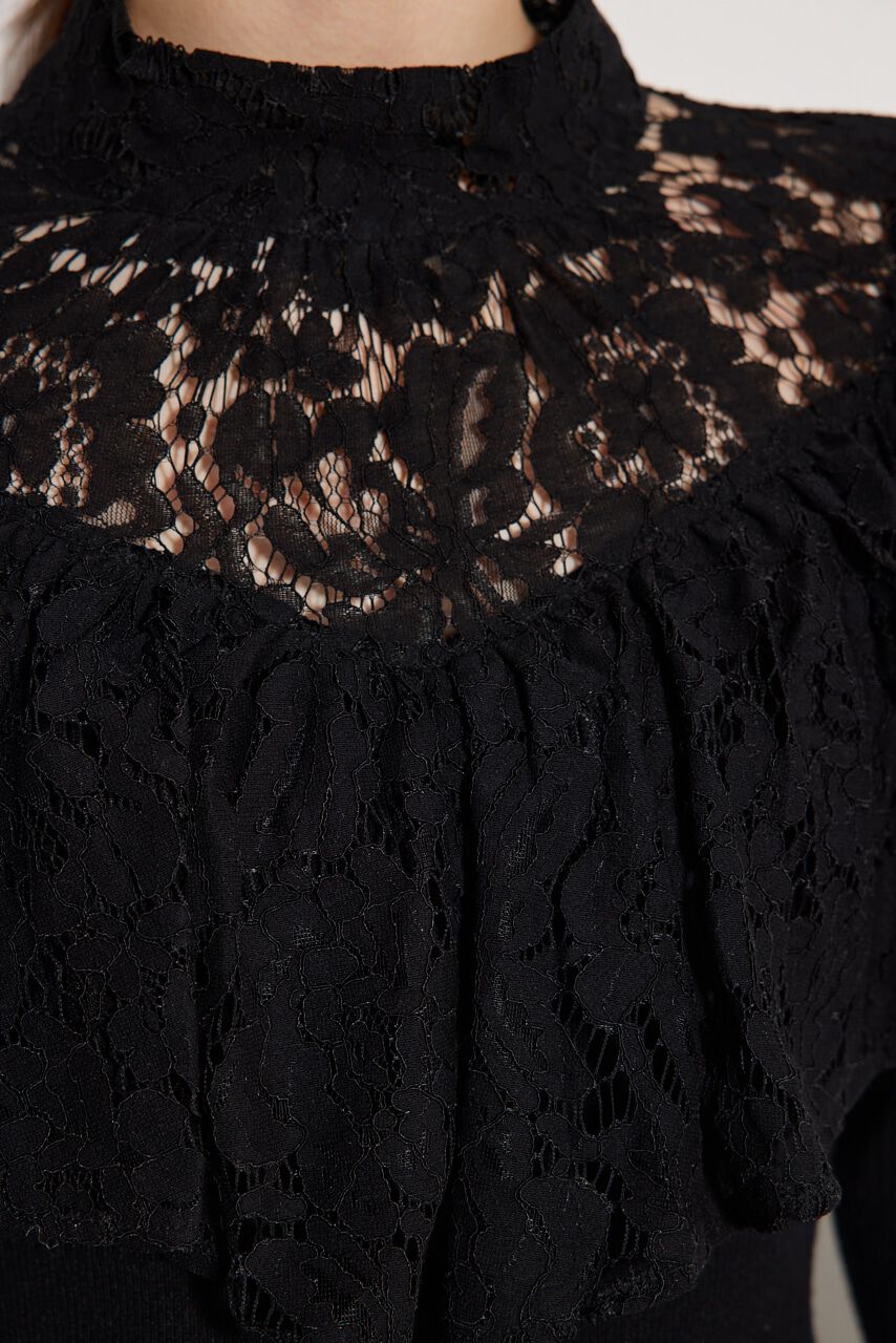 rienda「レースコンビマーメイドKnit OP」|ワンピース|