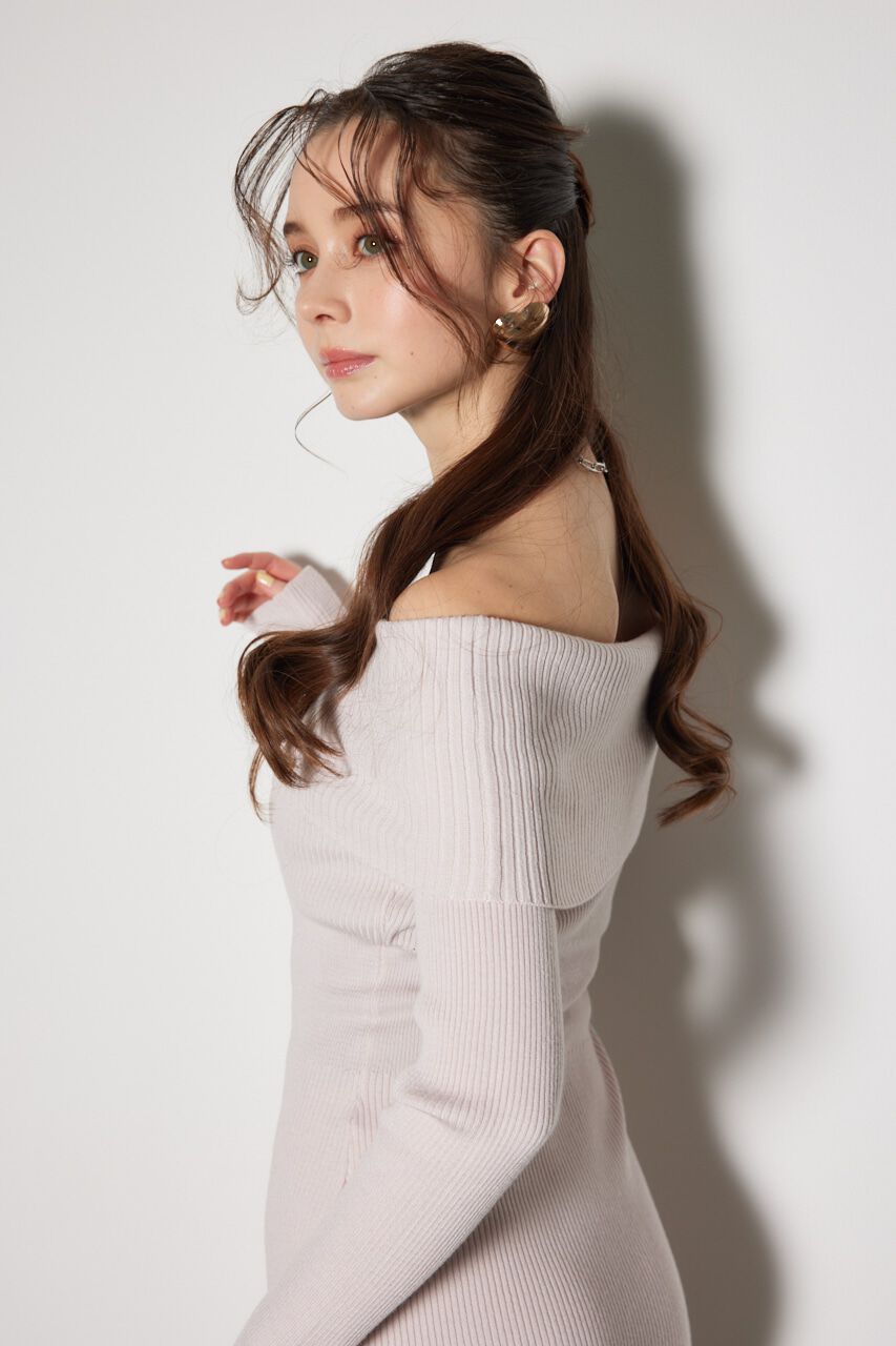 rienda「オフショルダータイトニットワンピース」|ワンピース|