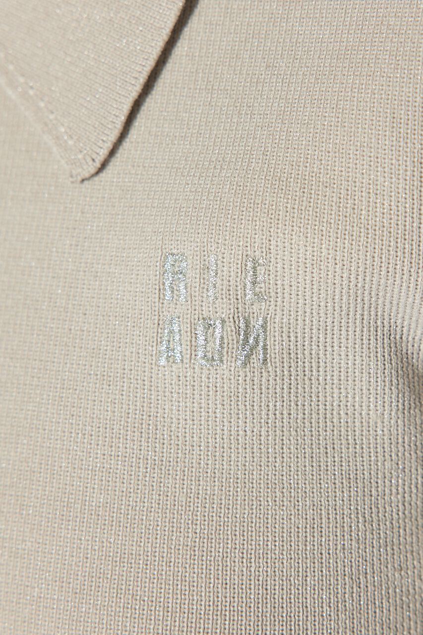 rienda「刺繍ロゴニットカーディガントップス」|ニット・セーター|