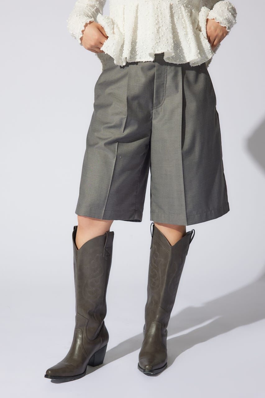 rienda「レイヤードパターンジャストウエストハーフパンツ」|その他|