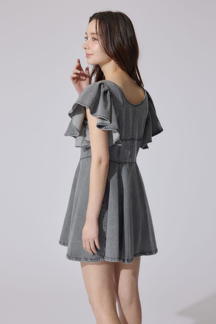 rienda「フリルスリーブミニワンピース」|ワンピース|