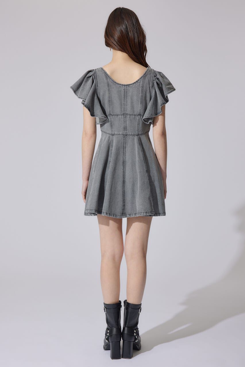 rienda「フリルスリーブミニワンピース」|ワンピース|