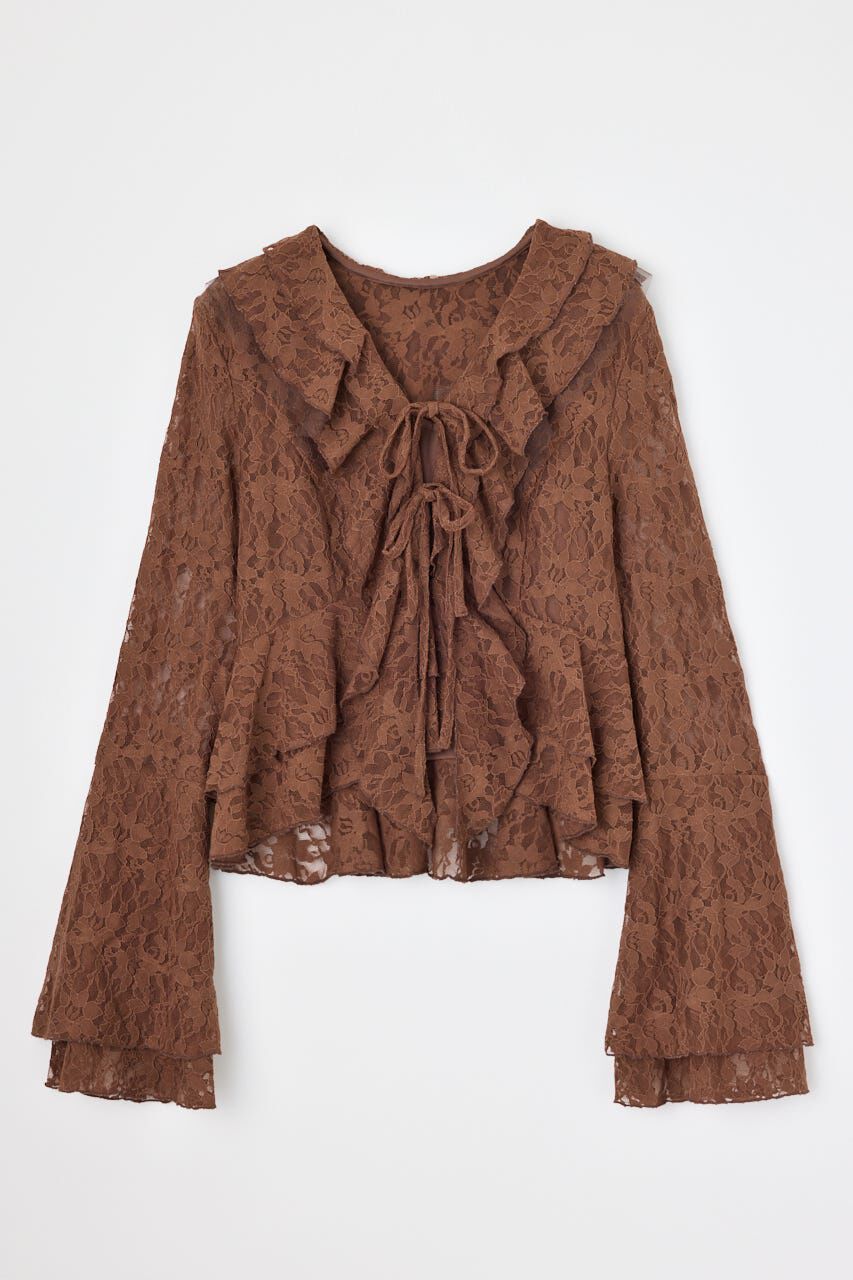 rienda「フリルレースブラウス」|シャツ・ブラウス|