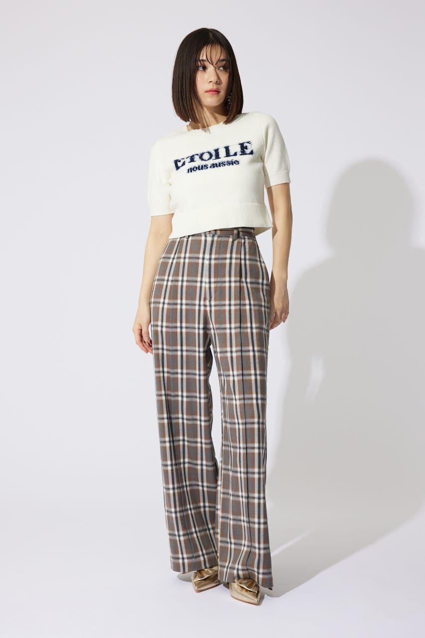 rienda「センターピンタックジャストウエストパンツ」|その他|BRN