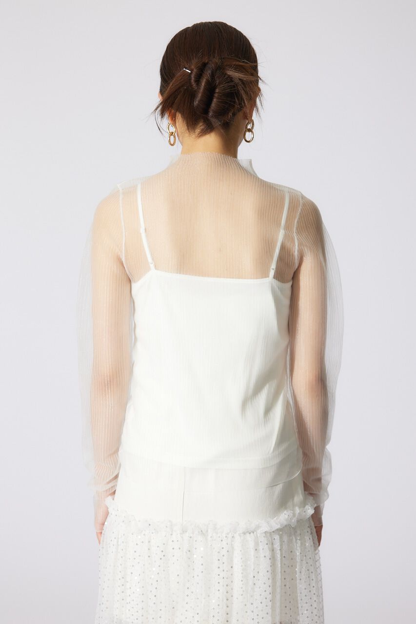 rienda「ランダムリブシアーニットトップス」|ニット・セーター|