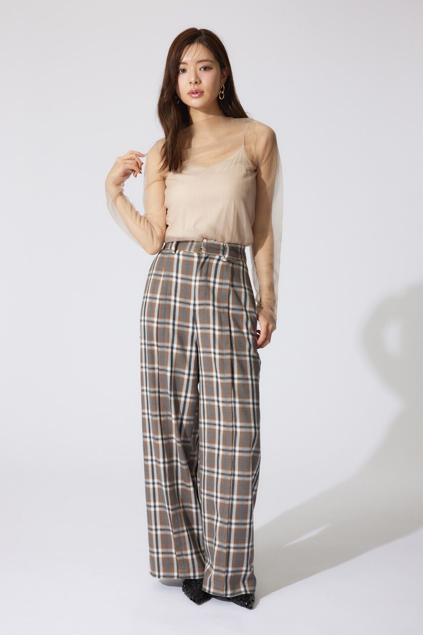 rienda「ランダムリブシアーニットトップス」|ニット・セーター|