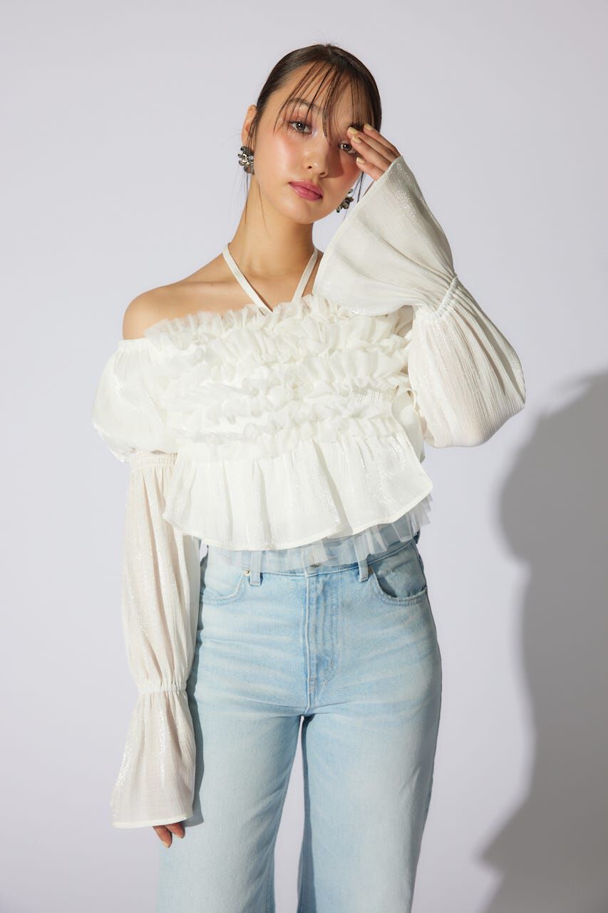 rienda「フリルオフショルブラウス」|シャツ・ブラウス|