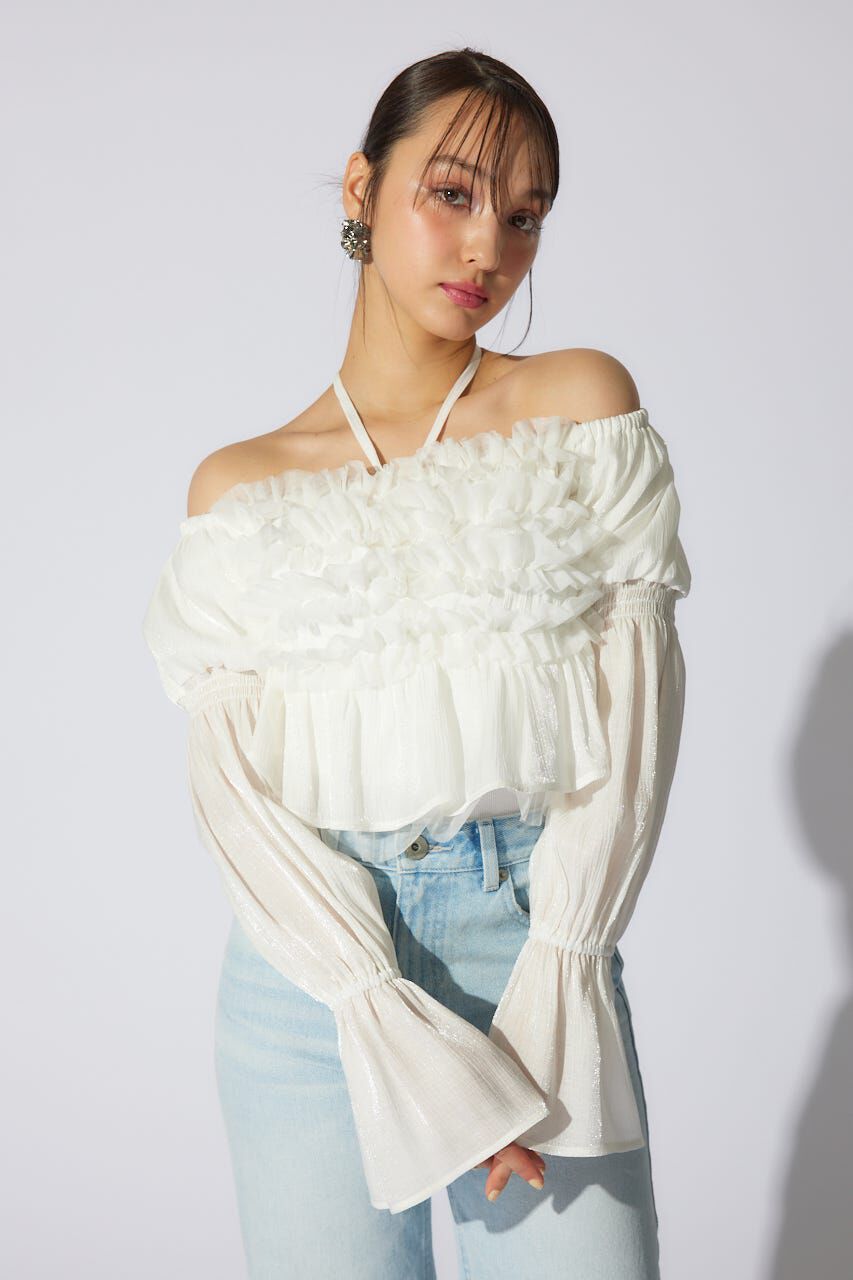 rienda「フリルオフショルブラウス」|シャツ・ブラウス|