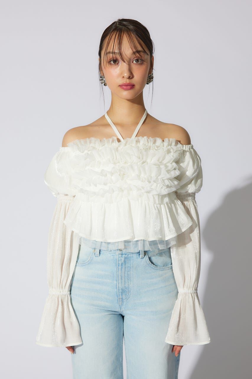 rienda「フリルオフショルブラウス」|シャツ・ブラウス|